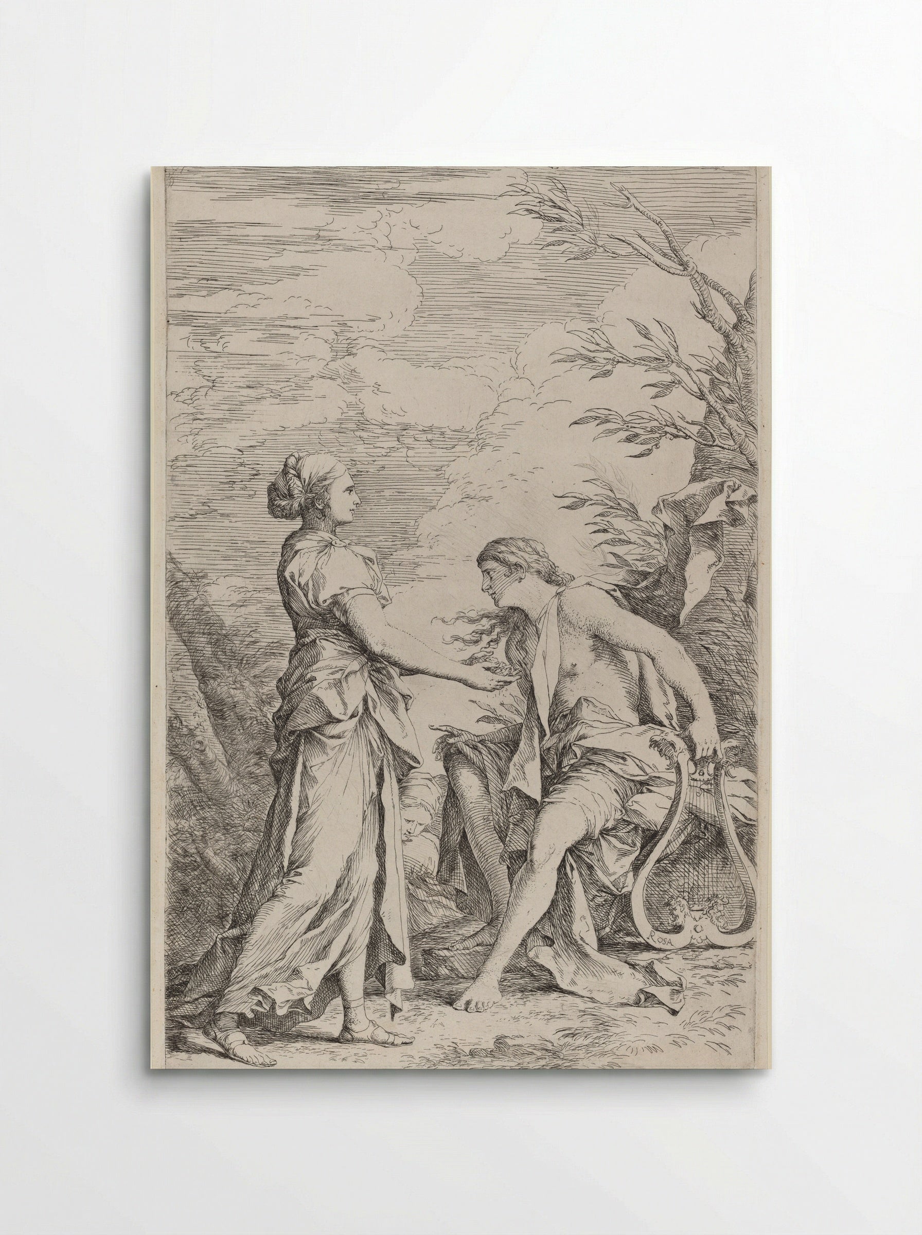 Apollo and the Cumaean Sibyl - Salvator Rosa - Poster