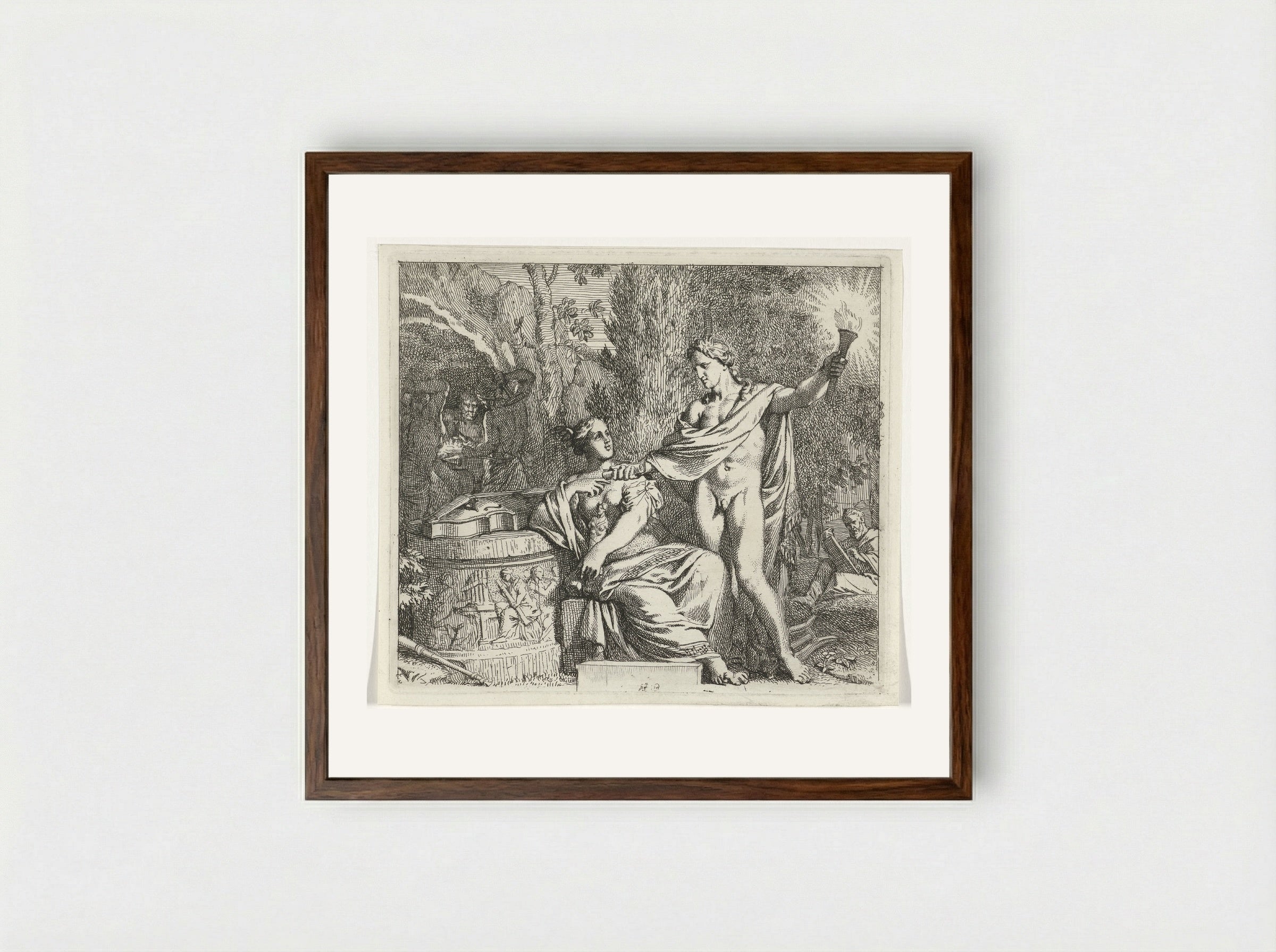 Apollo and the Invention of Music - Gerard de Lairesse - Framed Print Dark Wood
