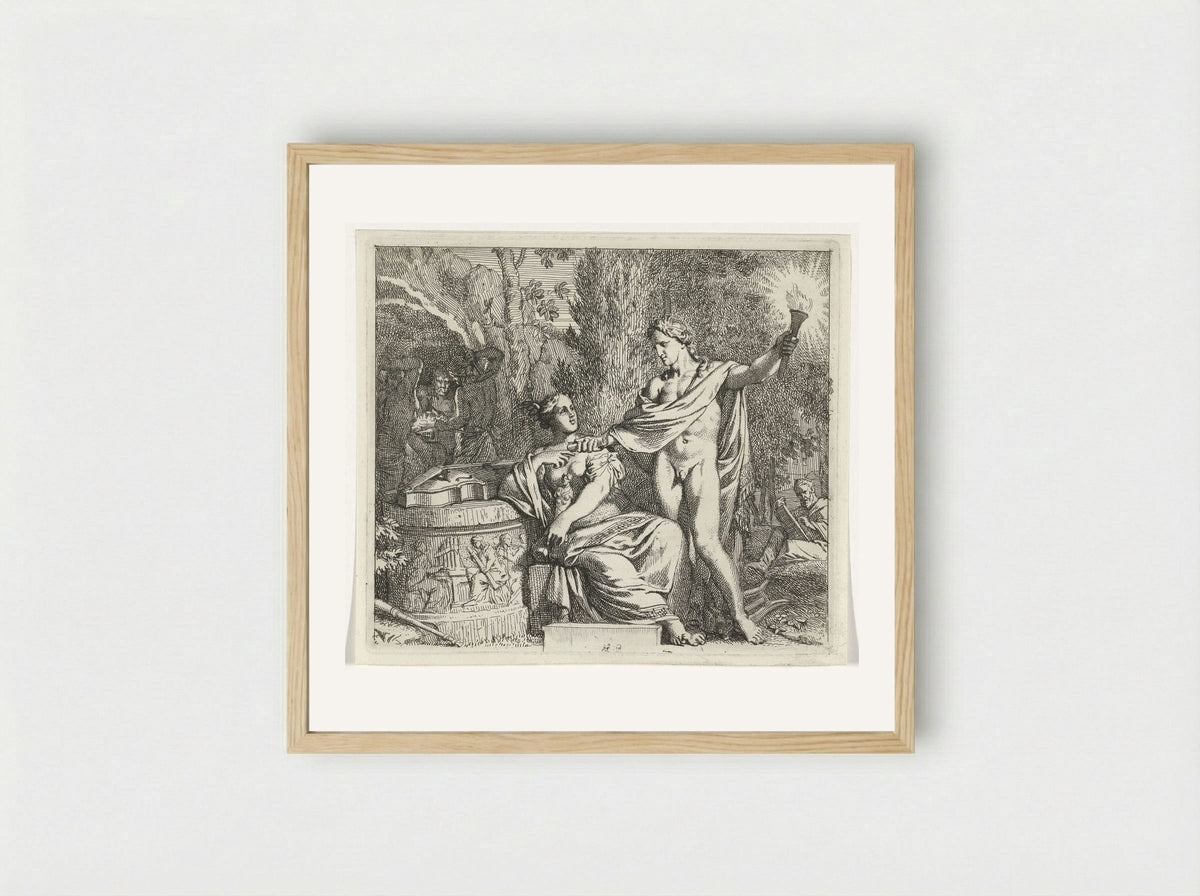 Apollo and the Invention of Music - Gerard de Lairesse - Framed Print Wood