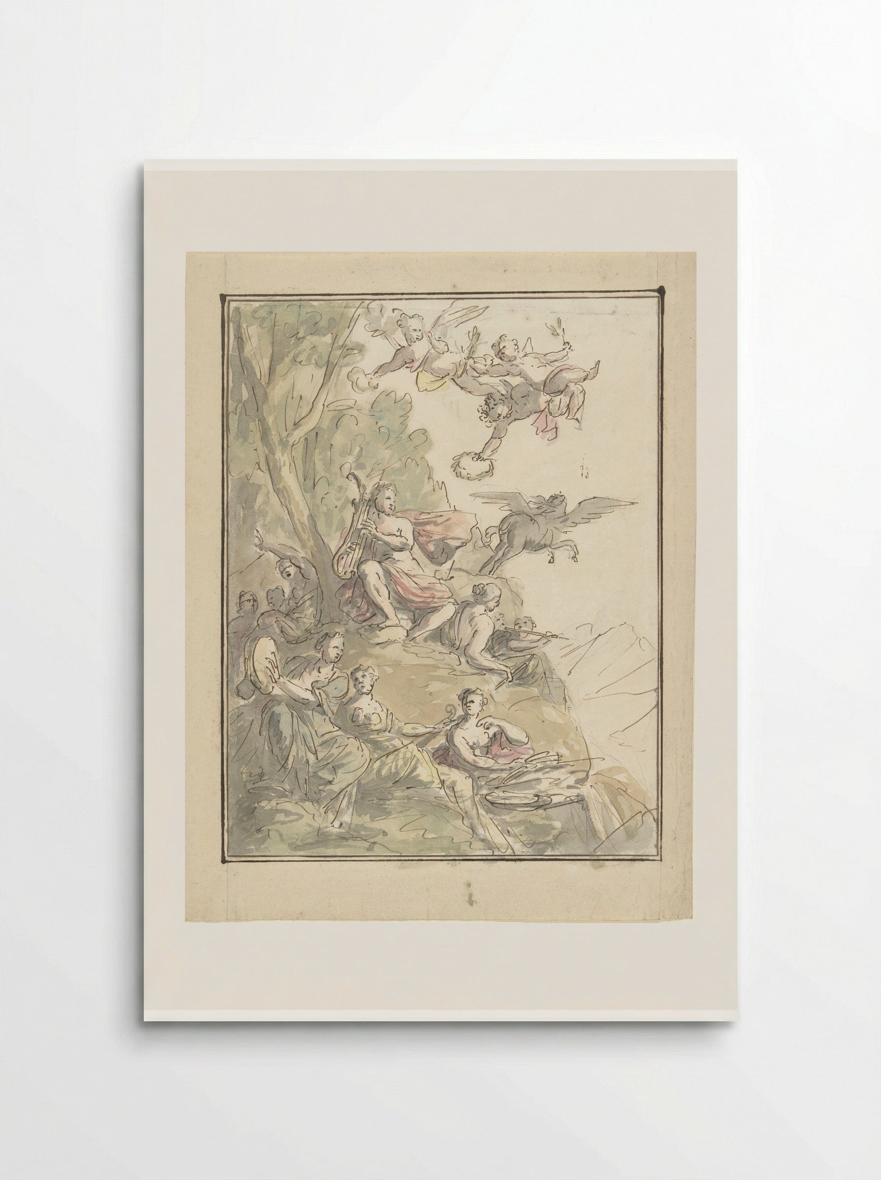 Apollo and the Muses on Mount Parnassus - Elias van Nijmegen - Poster