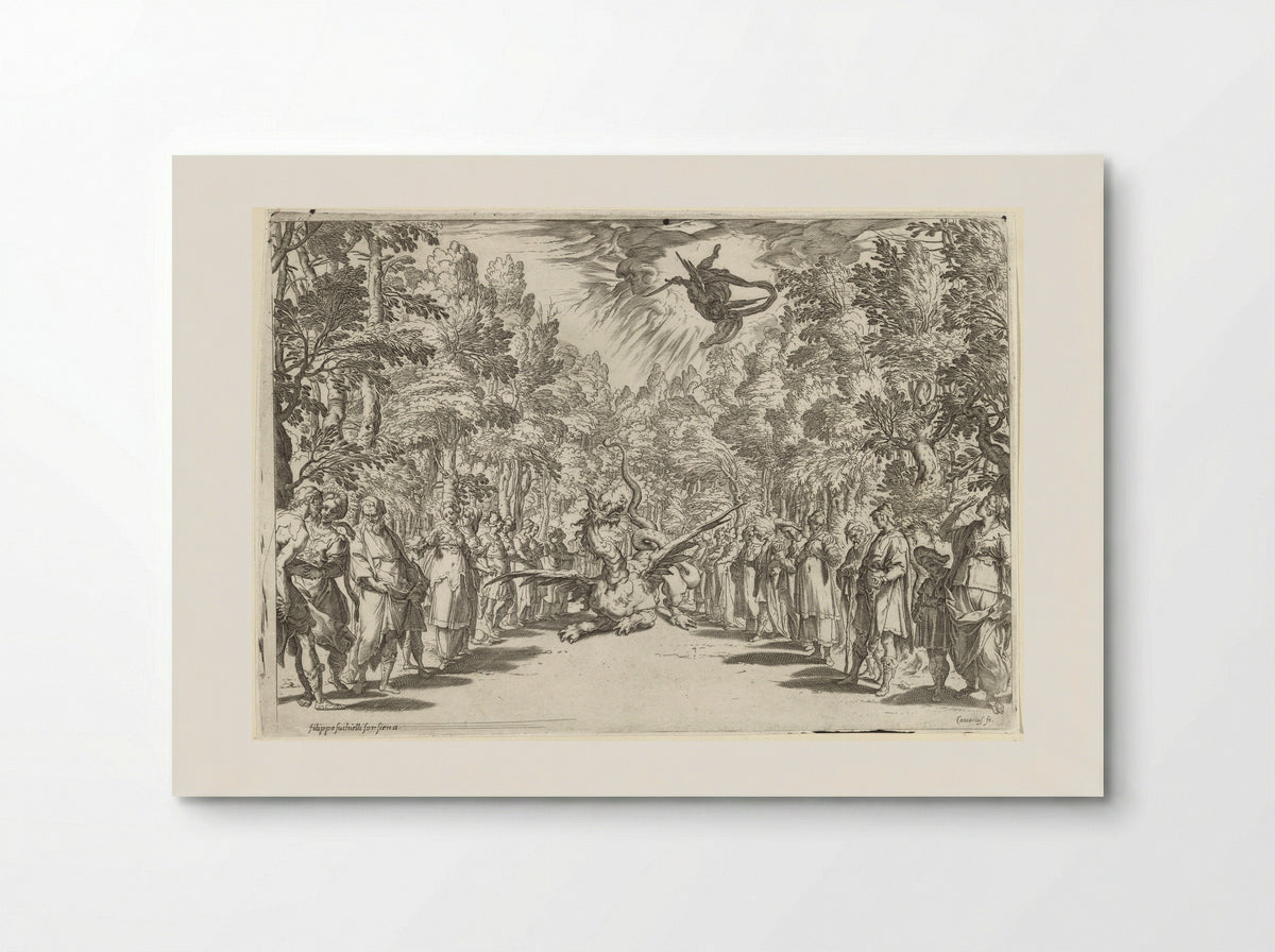 Apollo and the Python - Agostino Carracci - Poster
