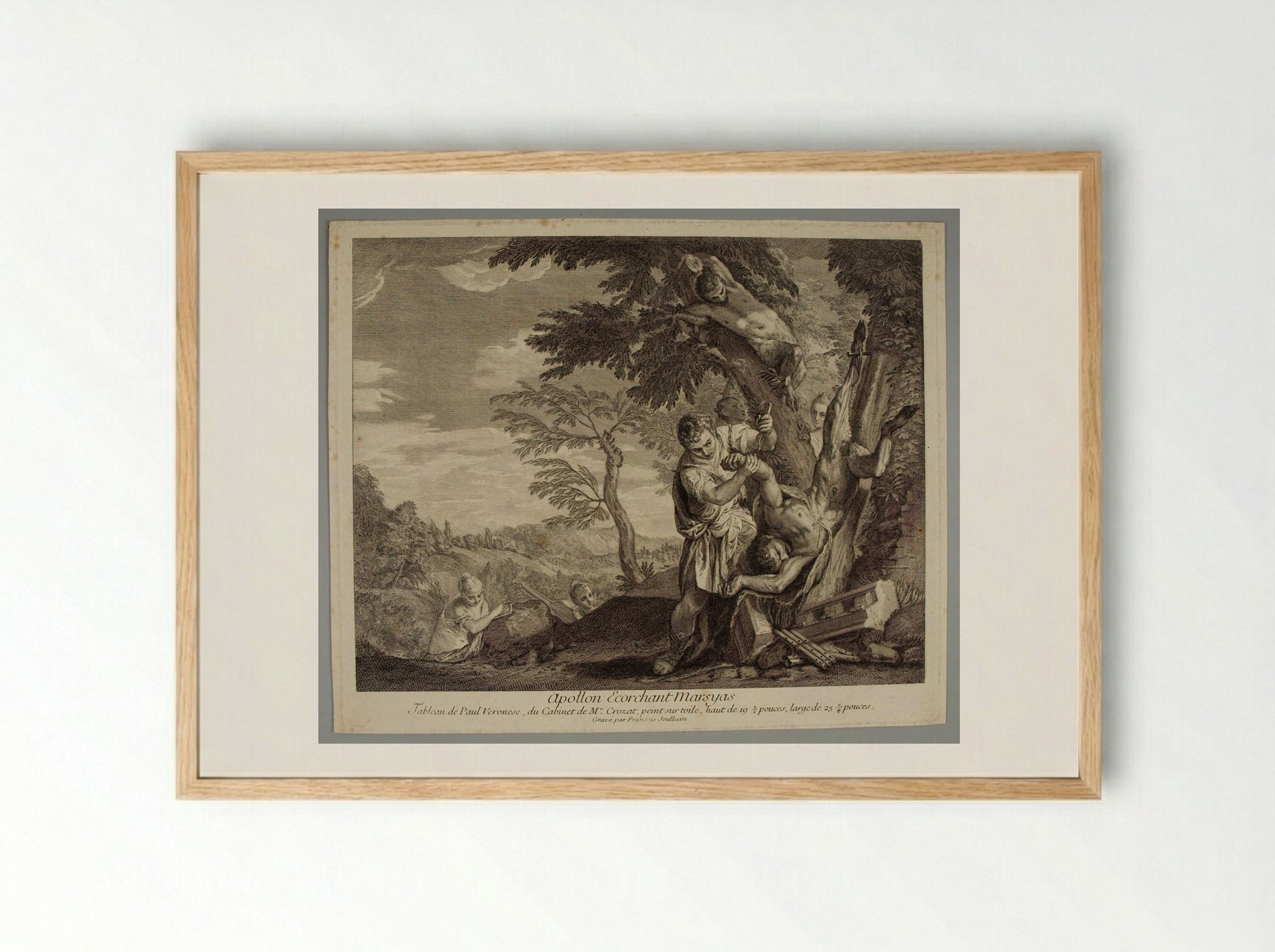 Apollon Flaying Marsyas - François Joullain - Framed Print Wood