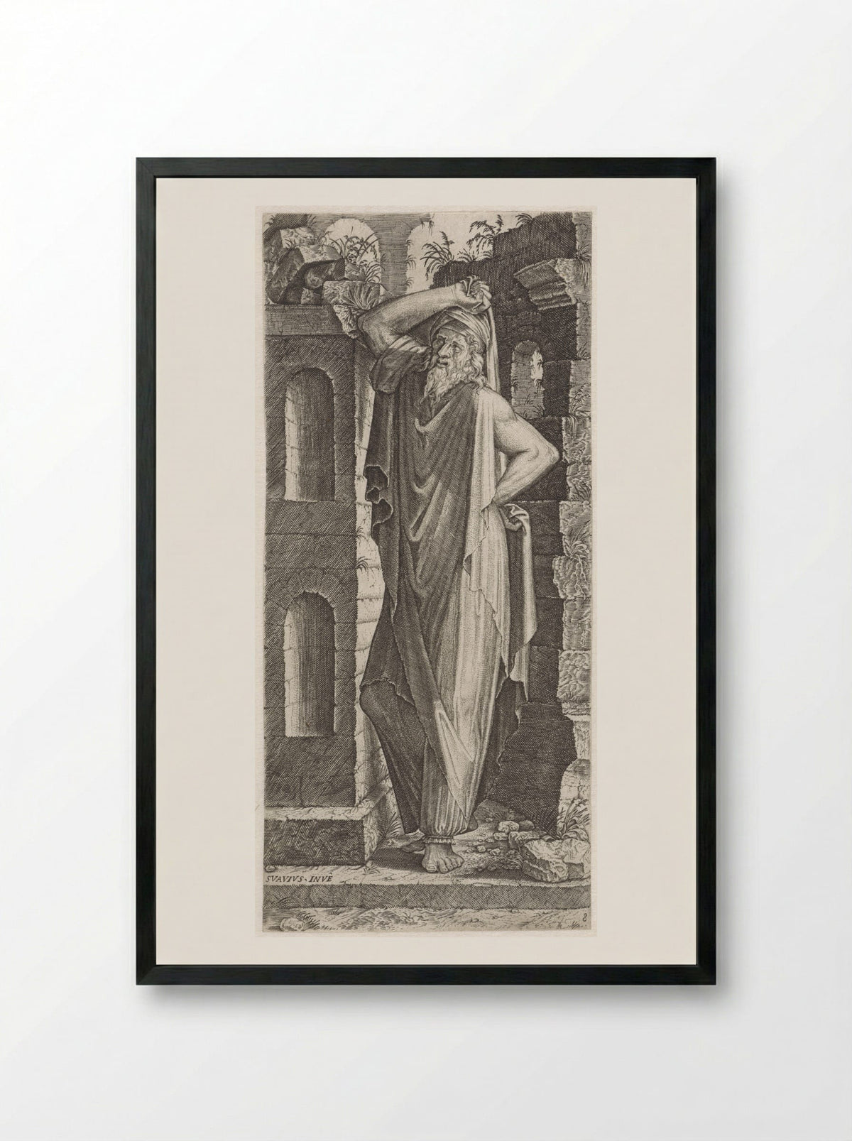 Apostel Filippus - Lambertus Suavius - Framed Print Black
