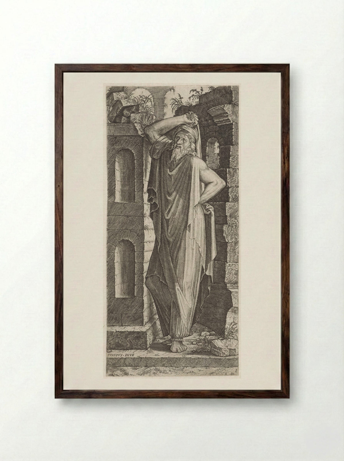 Apostel Filippus - Lambertus Suavius - Framed Print Dark Wood