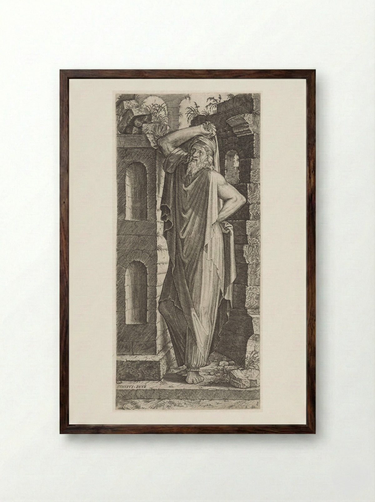 Apostel Filippus - Lambertus Suavius - Framed Print Dark Wood