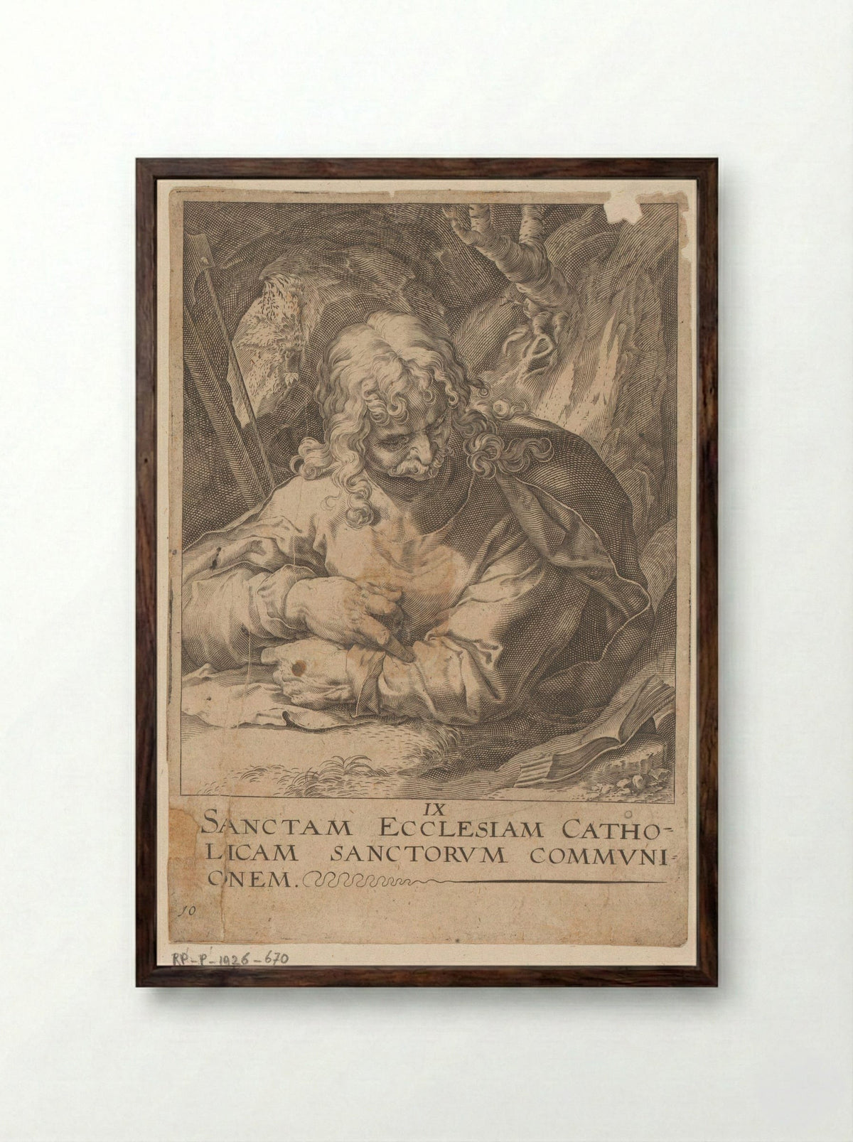 Apostel Jakobus de Mindere - Jacques Granthomme - Framed Print Dark Wood