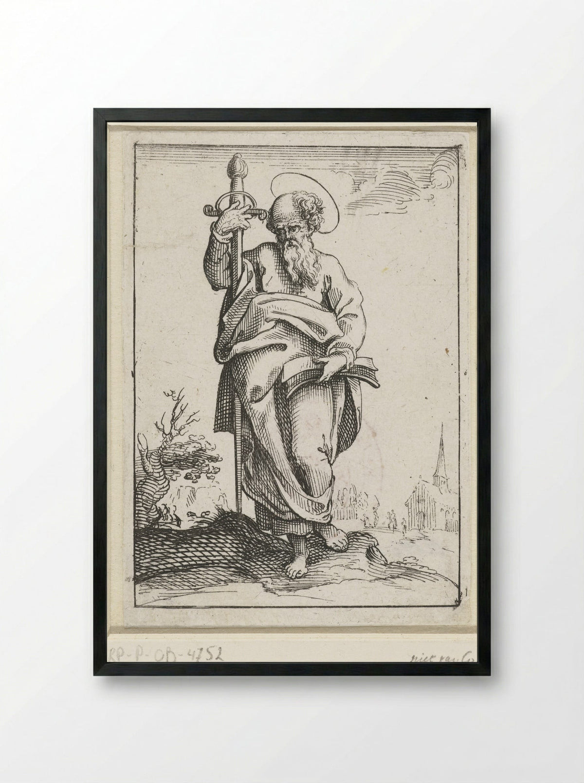 Apostle Paul - Nicolas de Son - Framed Print Black