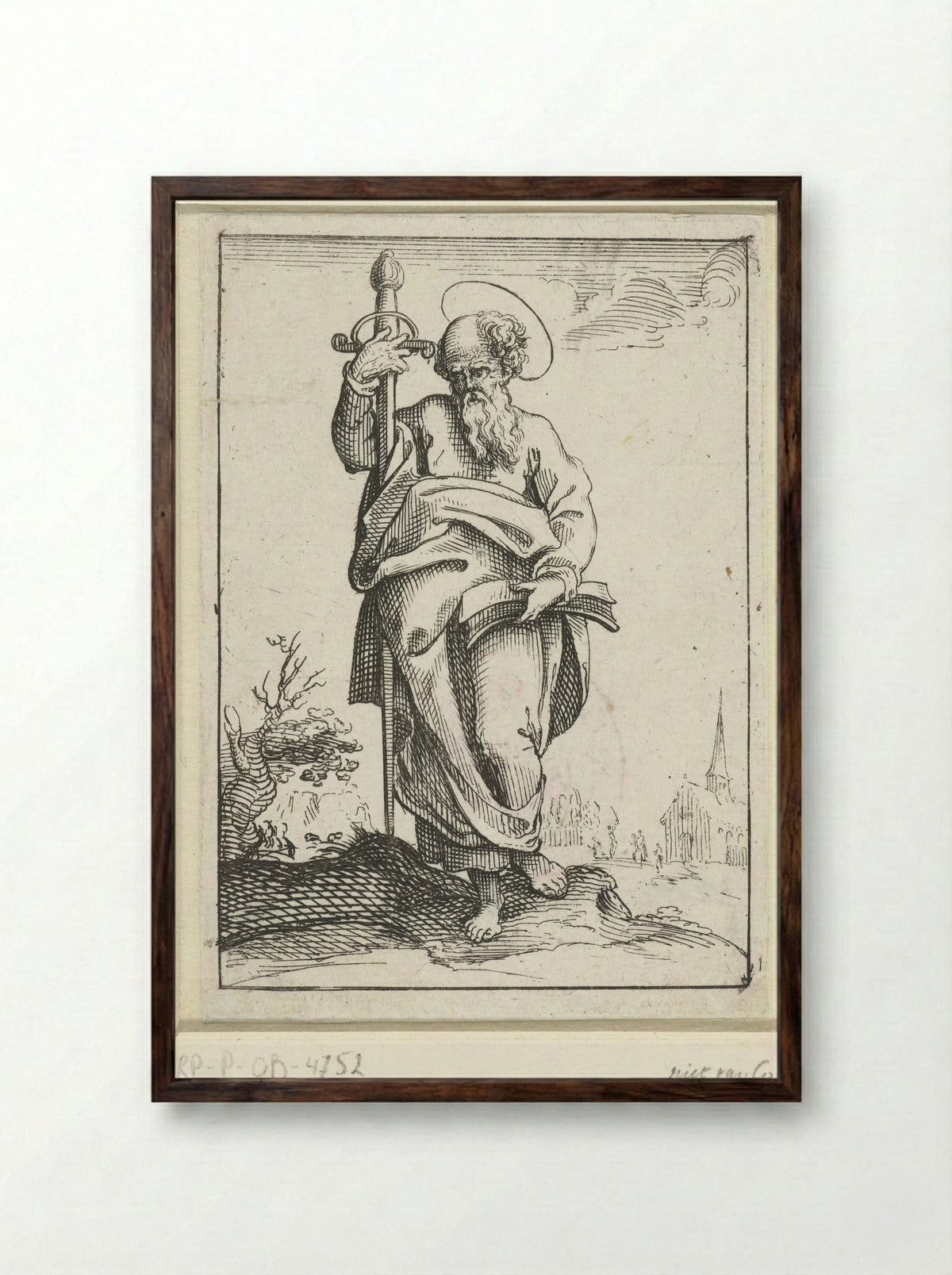 Apostle Paul - Nicolas de Son - Framed Print Dark Wood