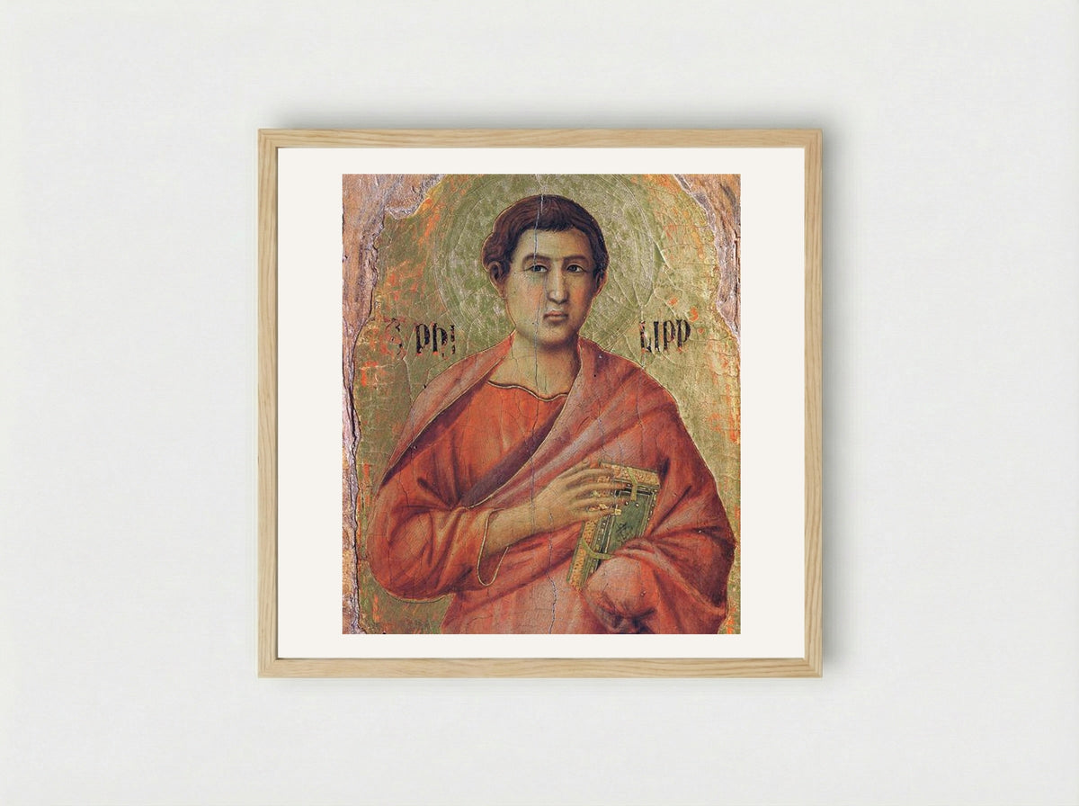 Apostle Philip - Duccio di Buoninsegna - Framed Print Wood
