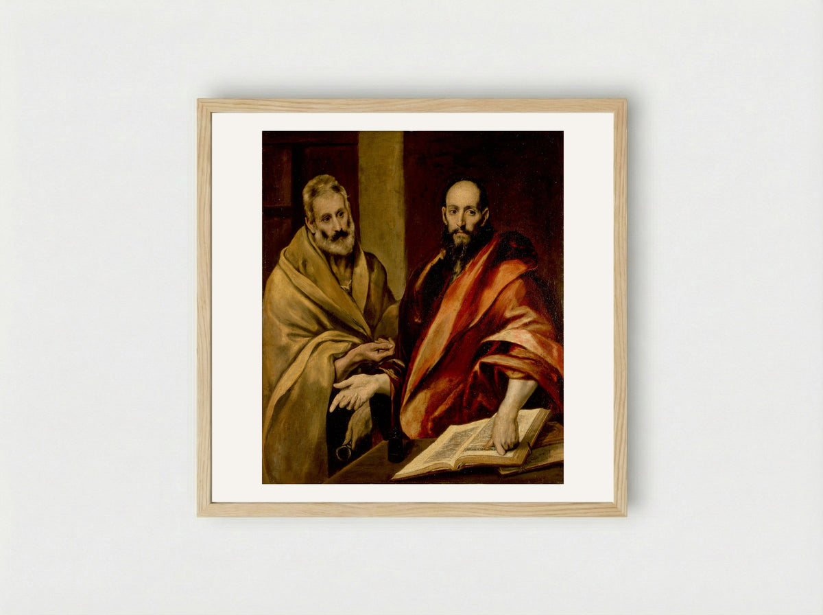Apostles Peter and Paul - El Greco - Framed Print Wood