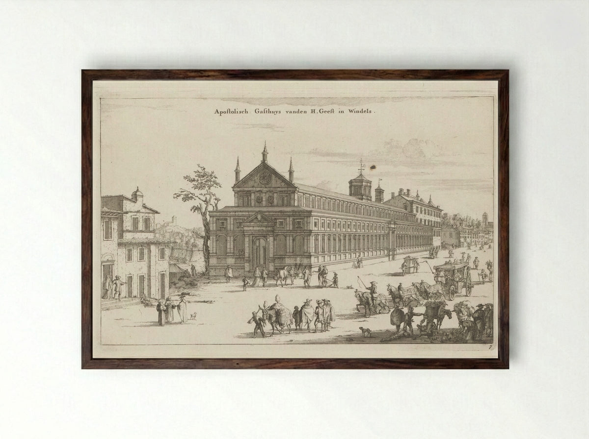 Apostolisch Gasthuis vanden H. Geest in Windels - Willem Swidde - Framed Print Dark Wood