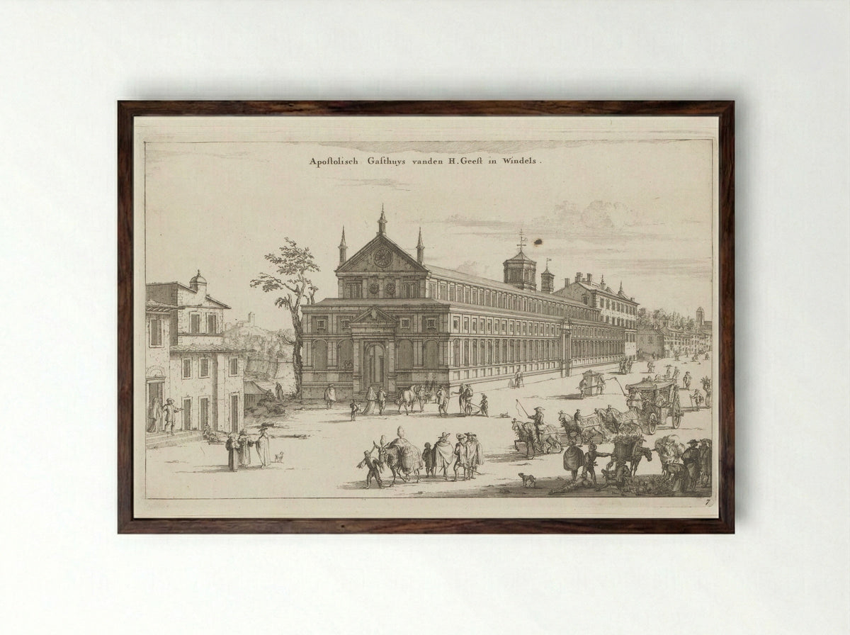 Apostolisch Gasthuis vanden H. Geest in Windels - Willem Swidde - Framed Print Dark Wood