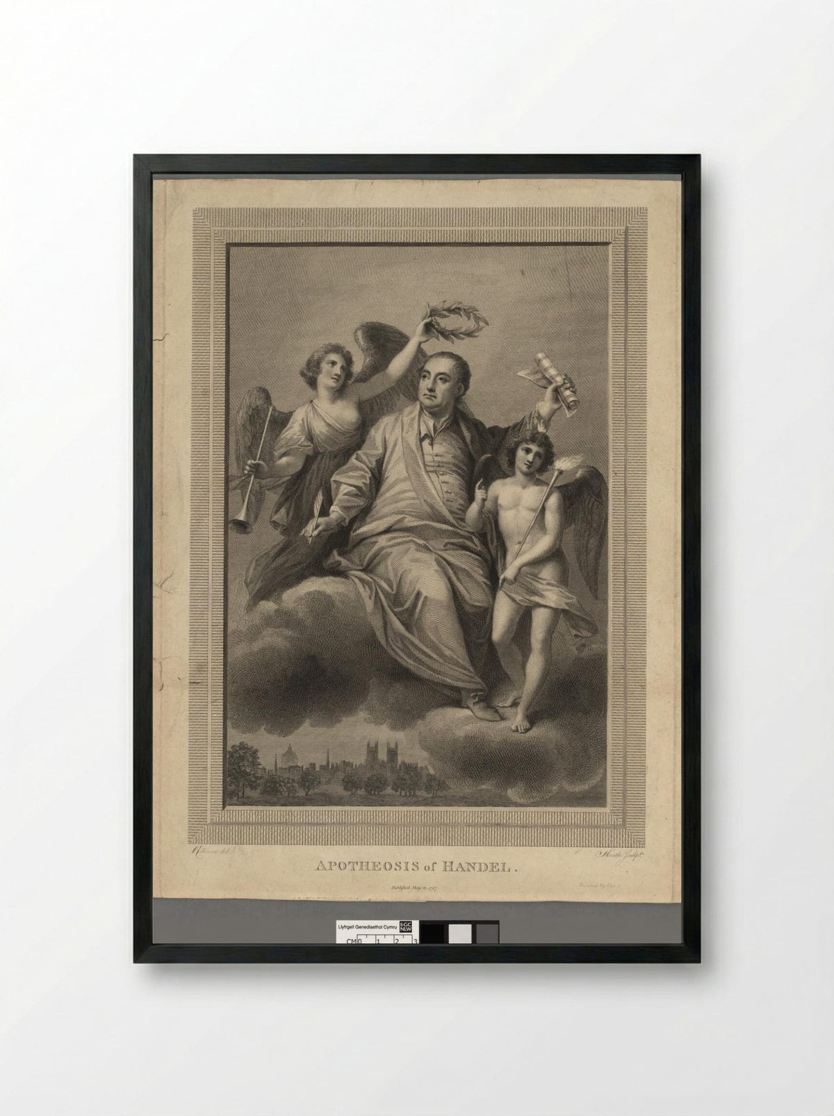 Apotheosis of Händel - James Heath - Framed Print Black