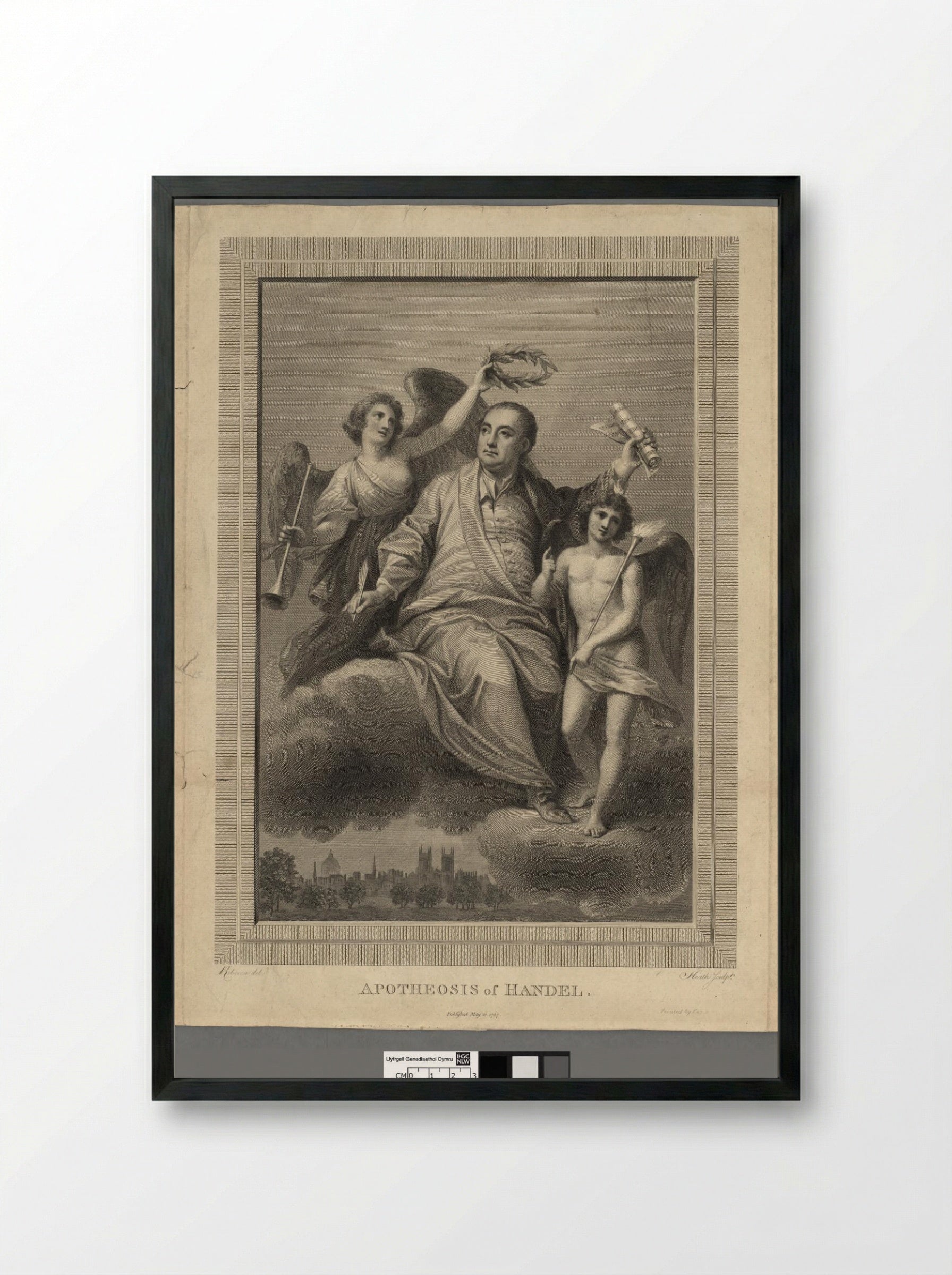 Apotheosis of Händel - James Heath - Framed Print Black