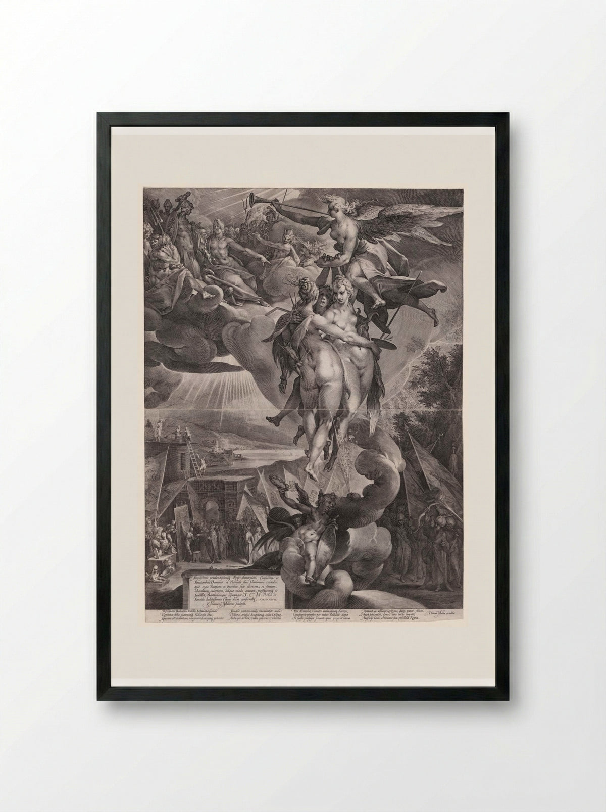 Apotheosis of the Fine Arts - Jan Harmensz. Muller - Framed Print Black