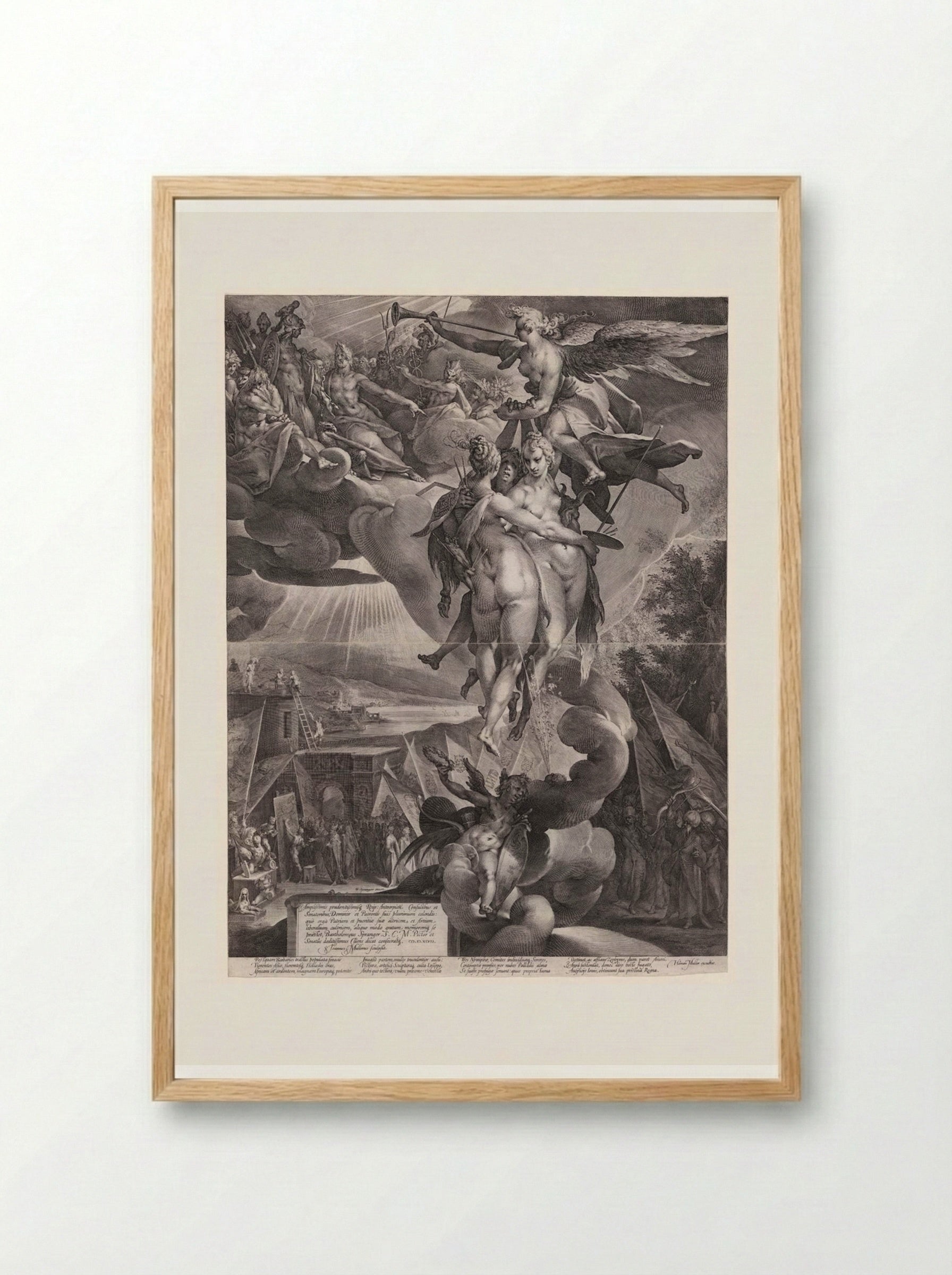 Apotheosis of the Fine Arts - Jan Harmensz. Muller - Framed Print Wood