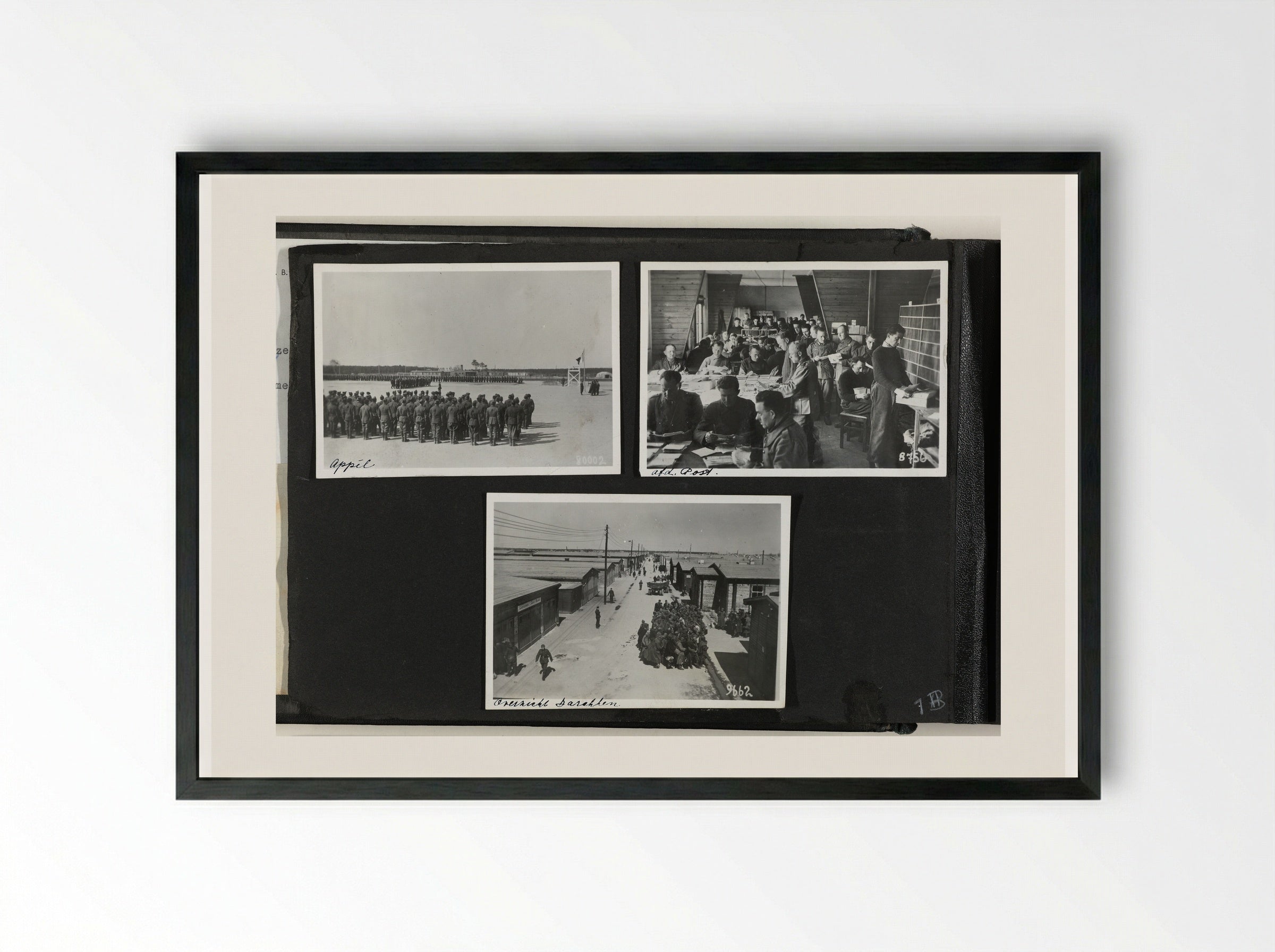 Appél / afd. Post / overzicht barakken - Dick W.B. van Maarseveen - Framed Print Black