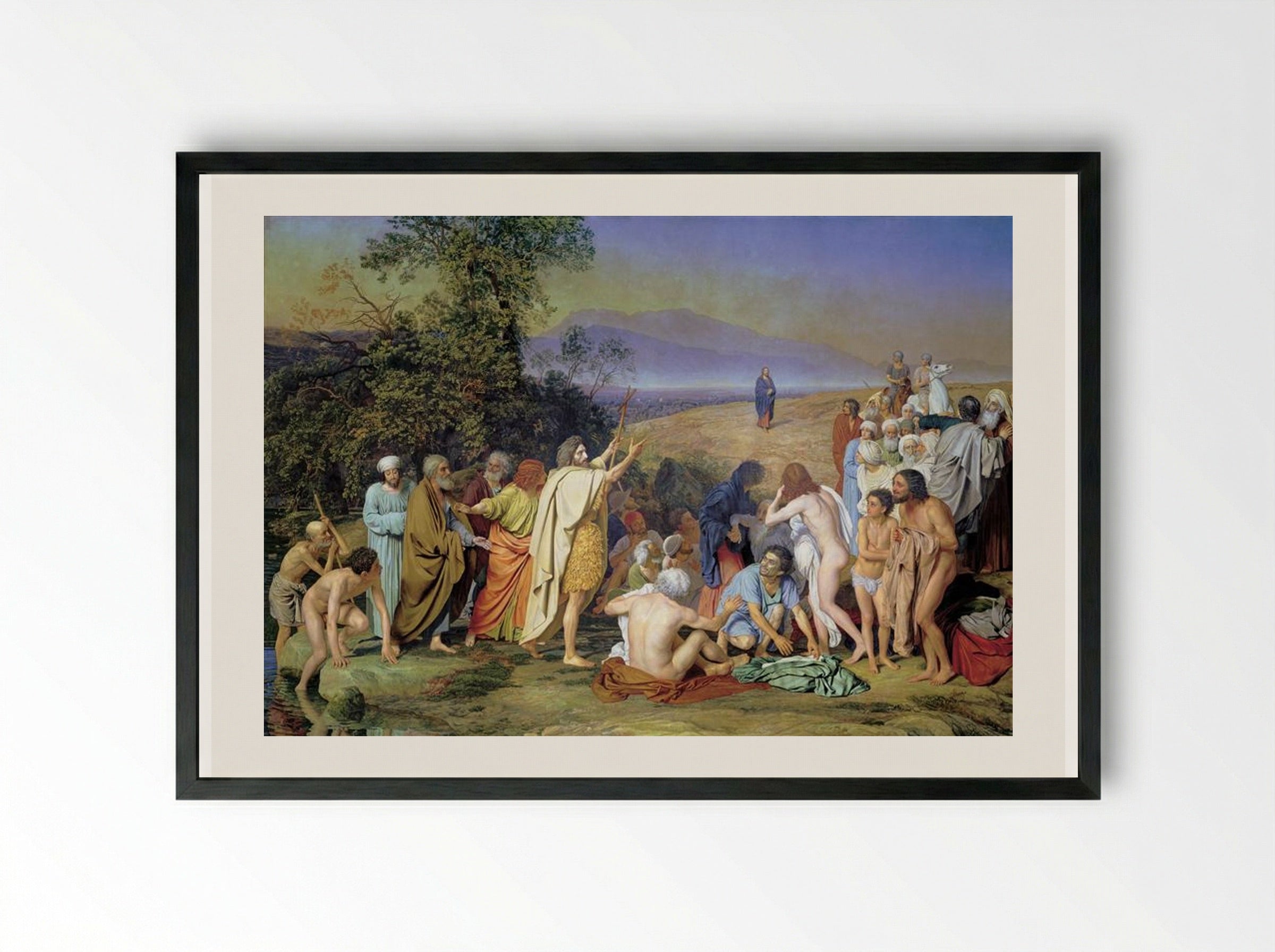 Appearance of Christ to the People - Alexander Ivanov - Framed Print Black