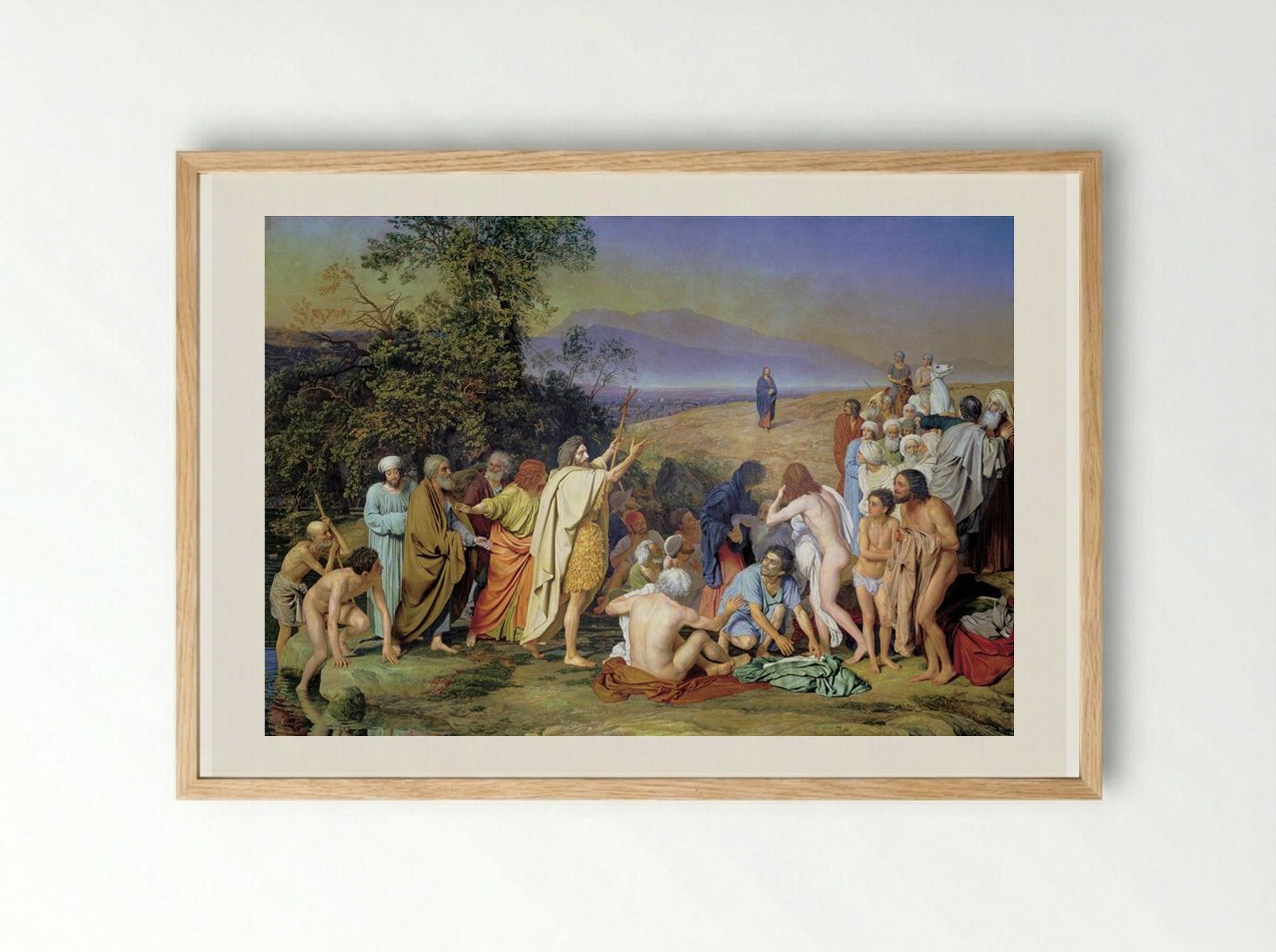 Appearance of Christ to the People - Alexander Ivanov - Framed Print Wood