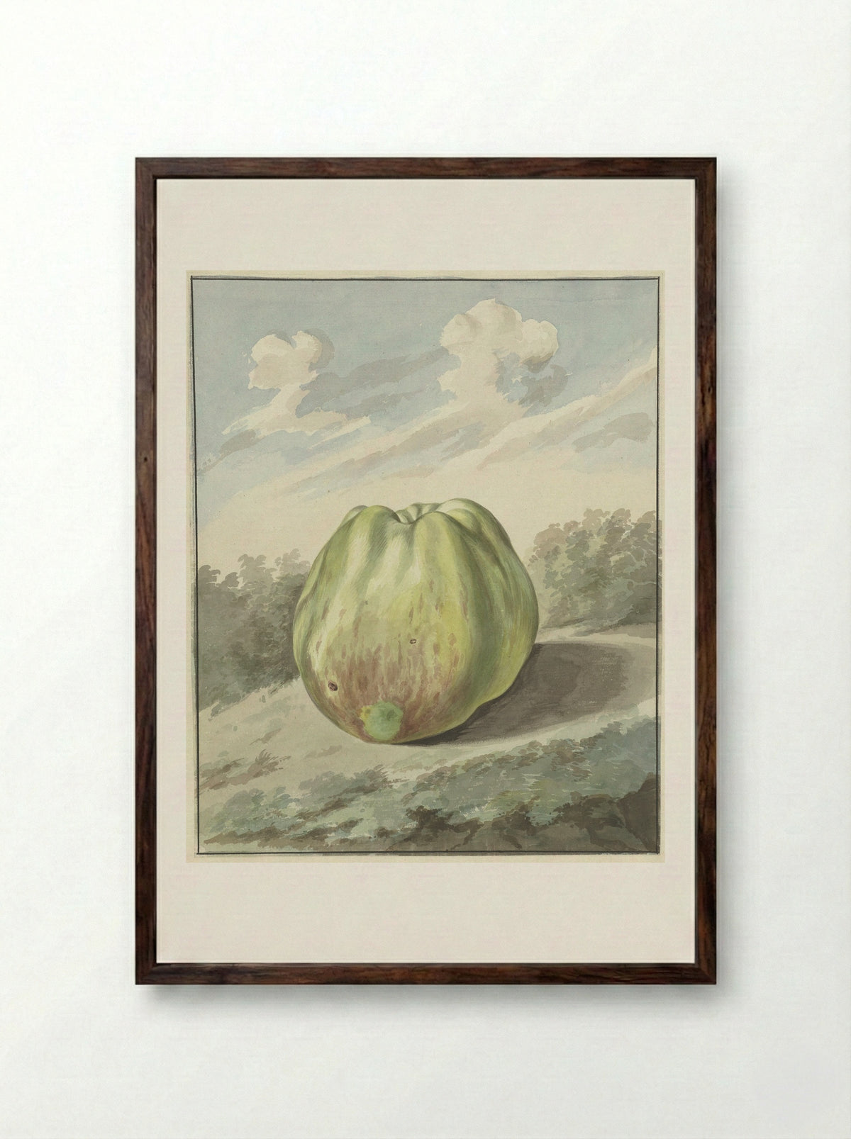 Appel in een landschap - Pieter Gevers - Framed Print Dark Wood