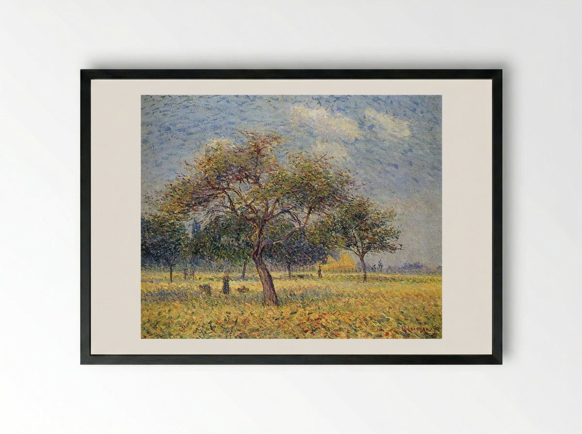 Apple Trees in October - Gustave Loiseau - Framed Print Black