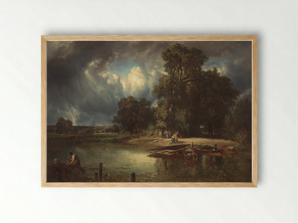 Approaching Storm - Constant Troyon - Framed Print Wood