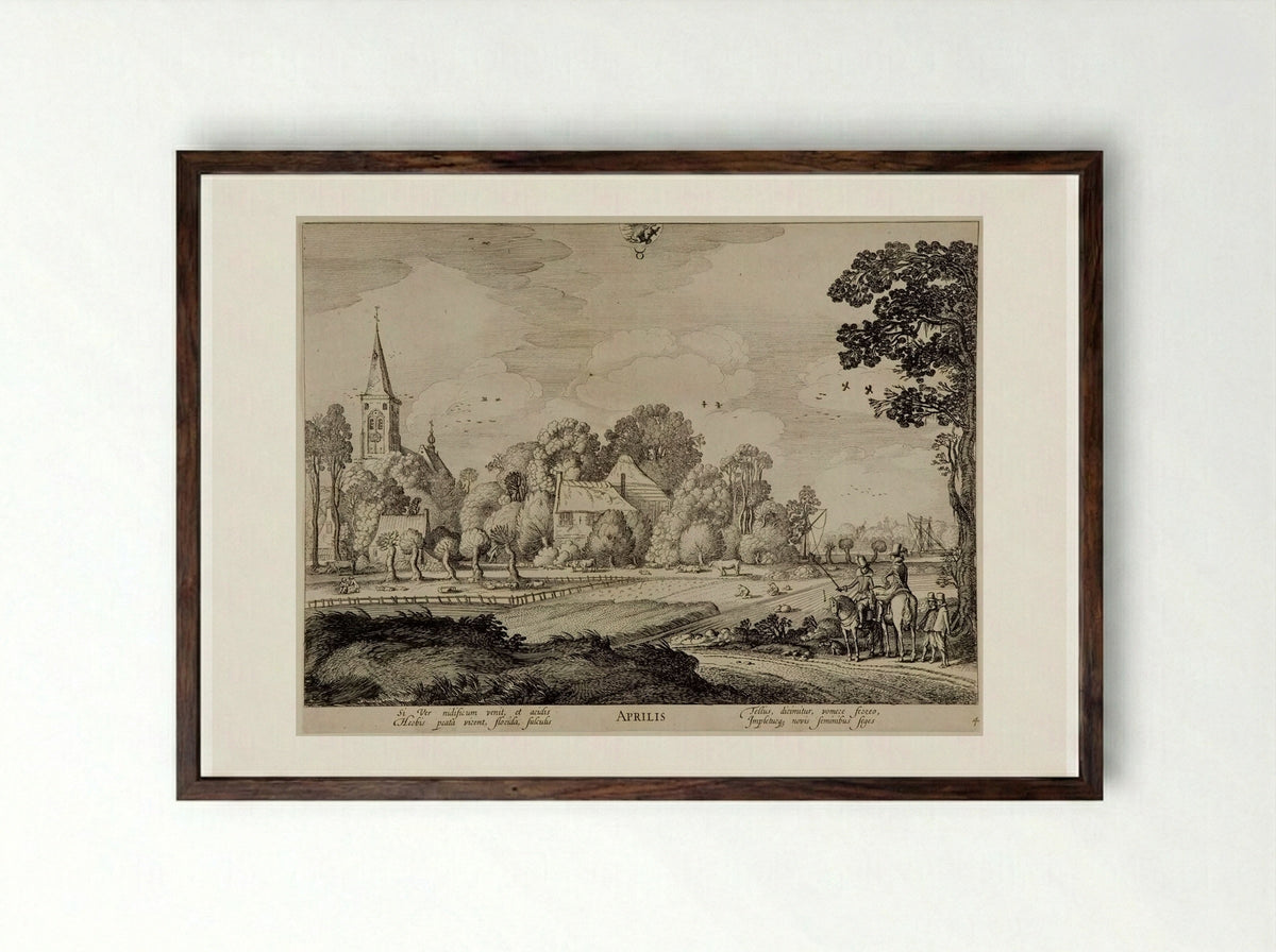 April - Jan van de Velde II - Framed Print Dark Wood
