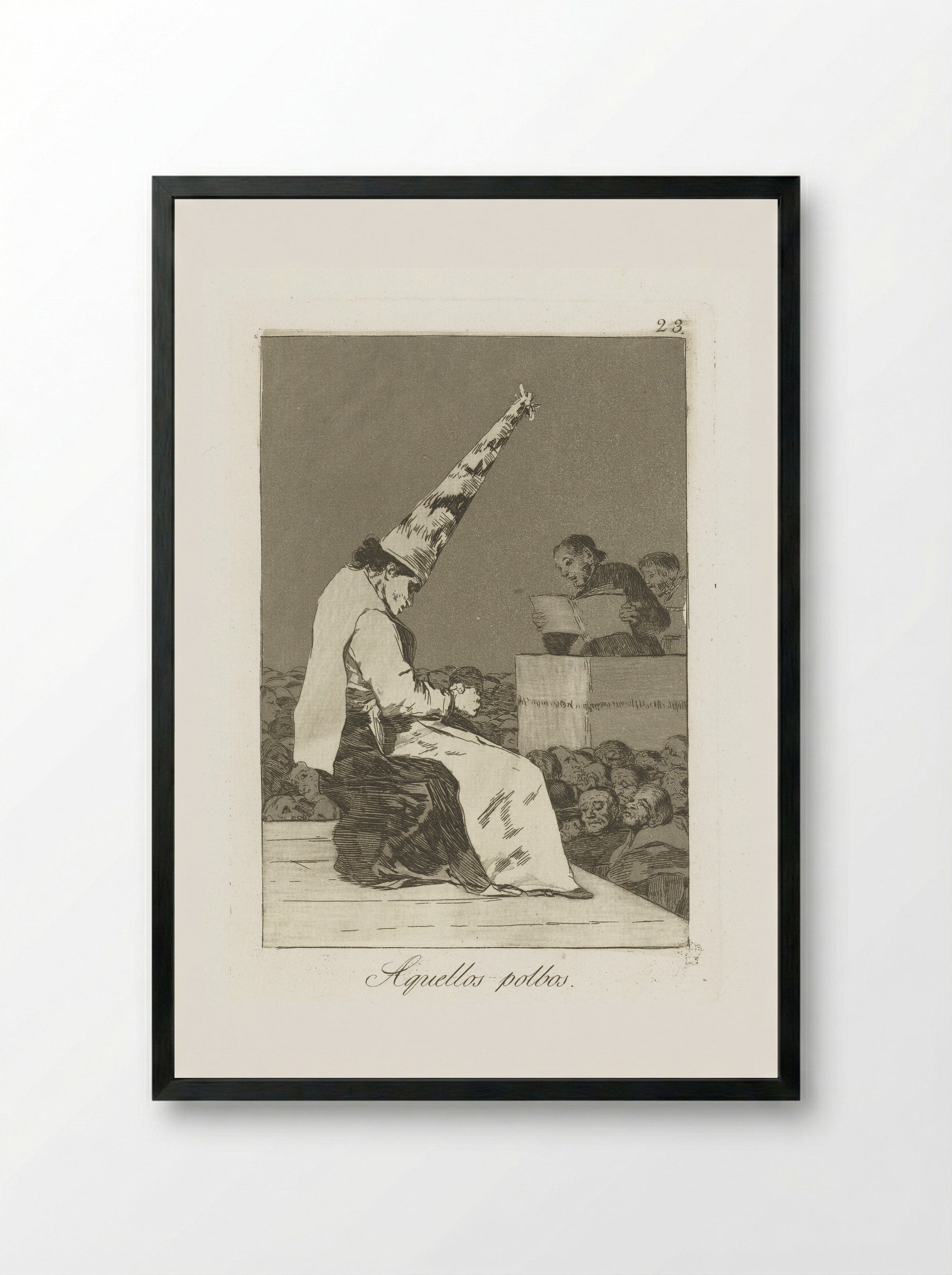 Aquellos polbos - Francisco de Goya - Framed Print Black