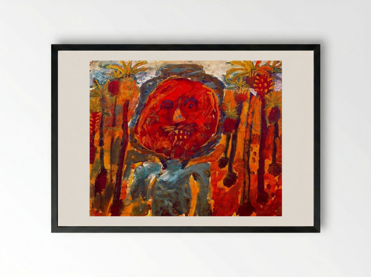 Arab palm trees - Jean Dubuffet - Framed Print Black