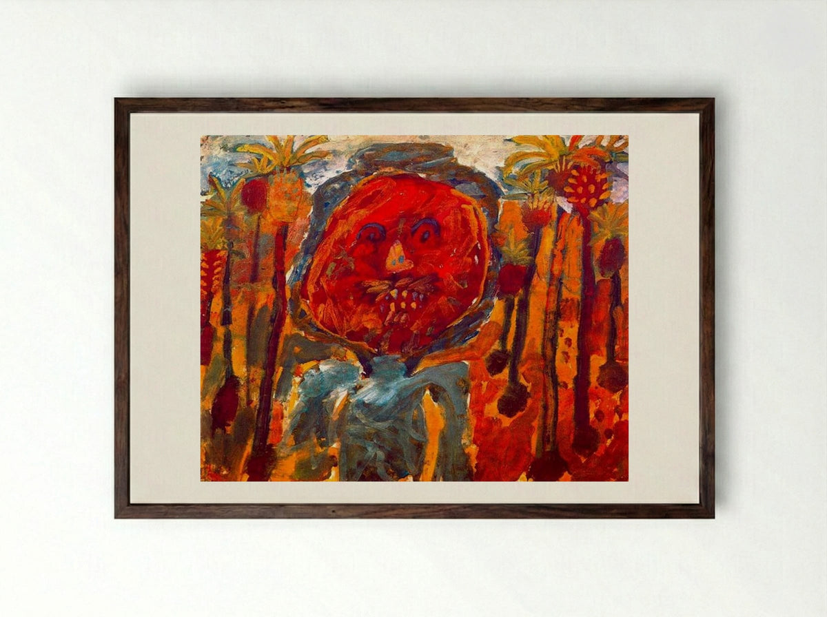 Arab palm trees - Jean Dubuffet - Framed Print Dark Wood