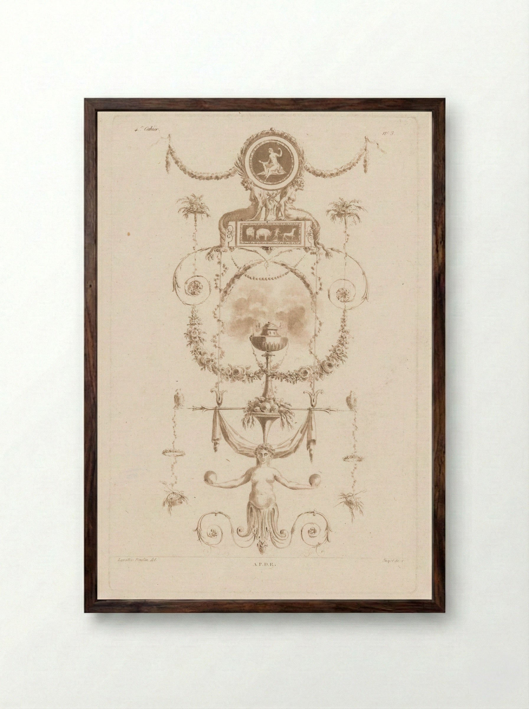 Arabesken met rookvat - Laurent Guyot - Framed Print Dark Wood