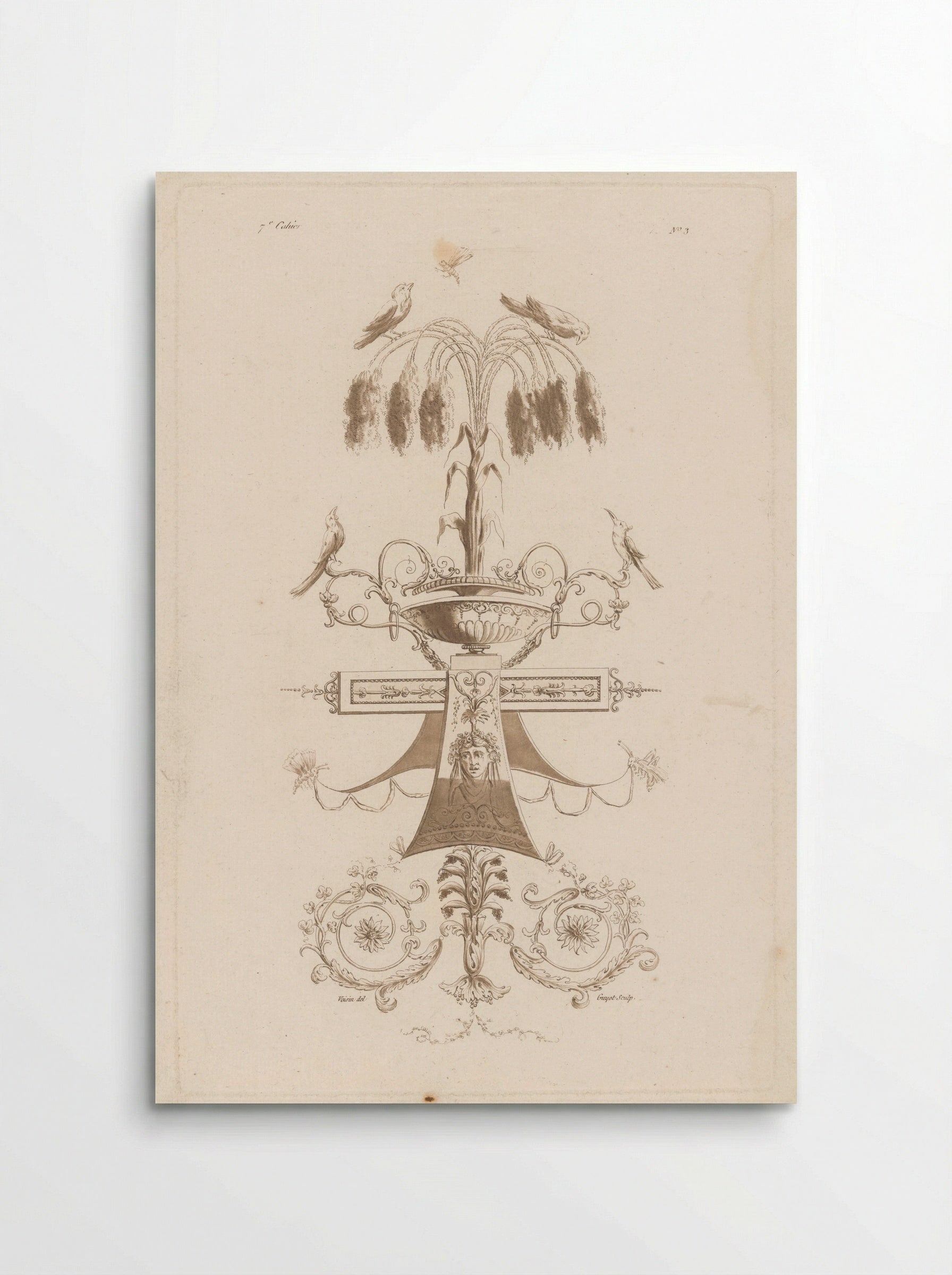 Arabesken met vogels - Laurent Guyot - Poster