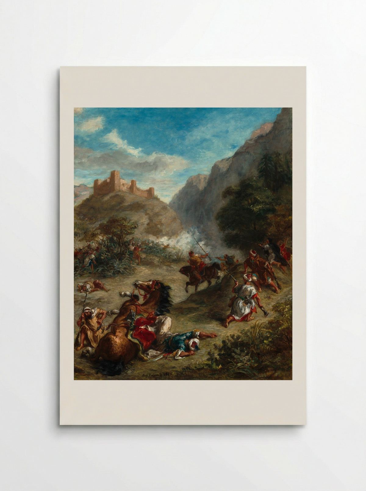 Arabs Skirmishing in the Mountains - Eugène Delacroix - Poster