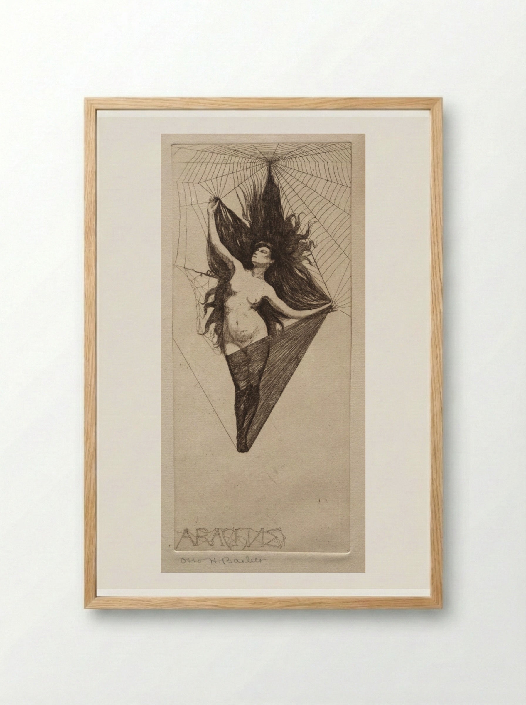 Arachne - Otto H. Bacher - Framed Print Wood