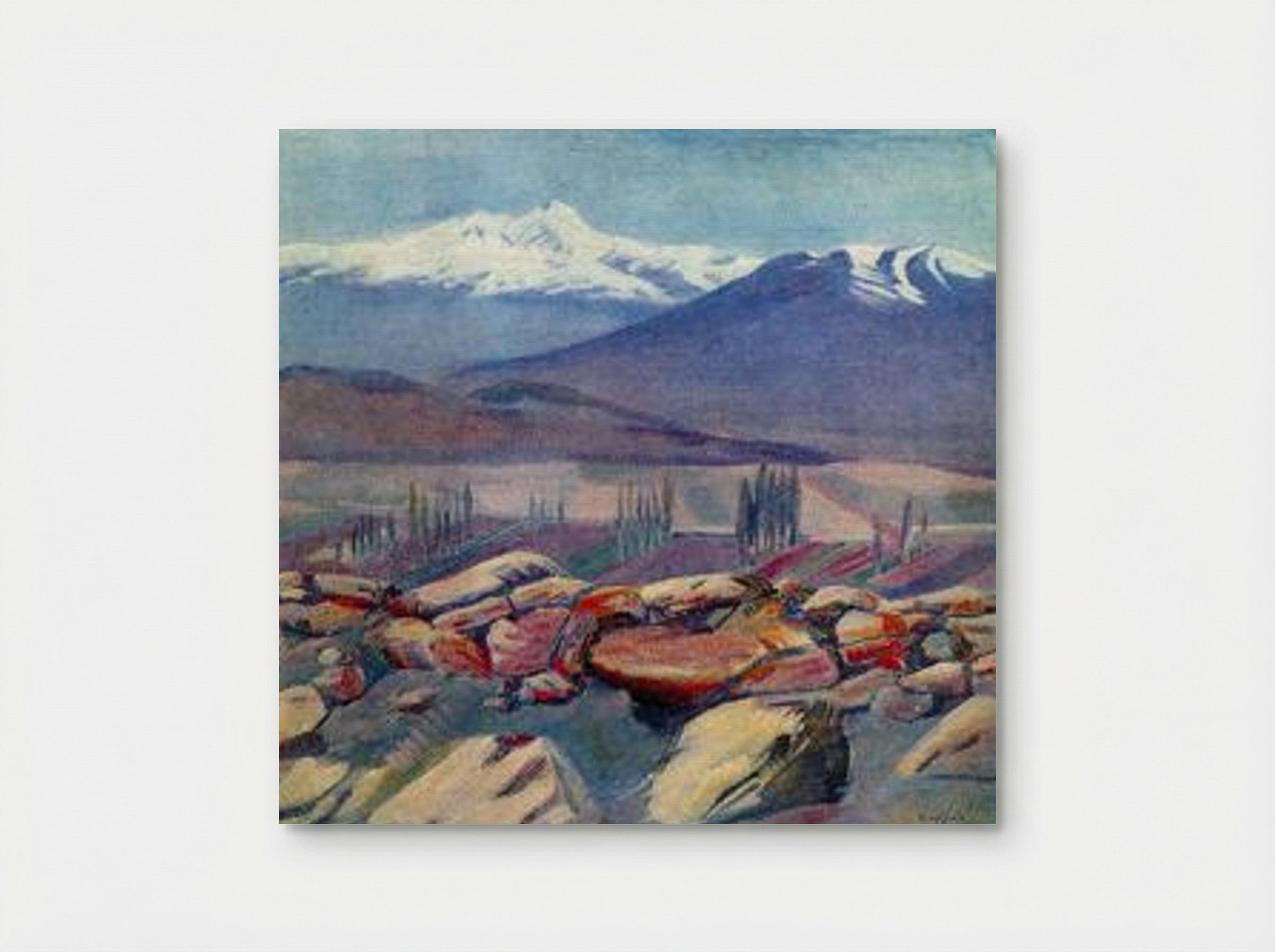 Aragats and Mount Ara - Martiros Saryan - Poster