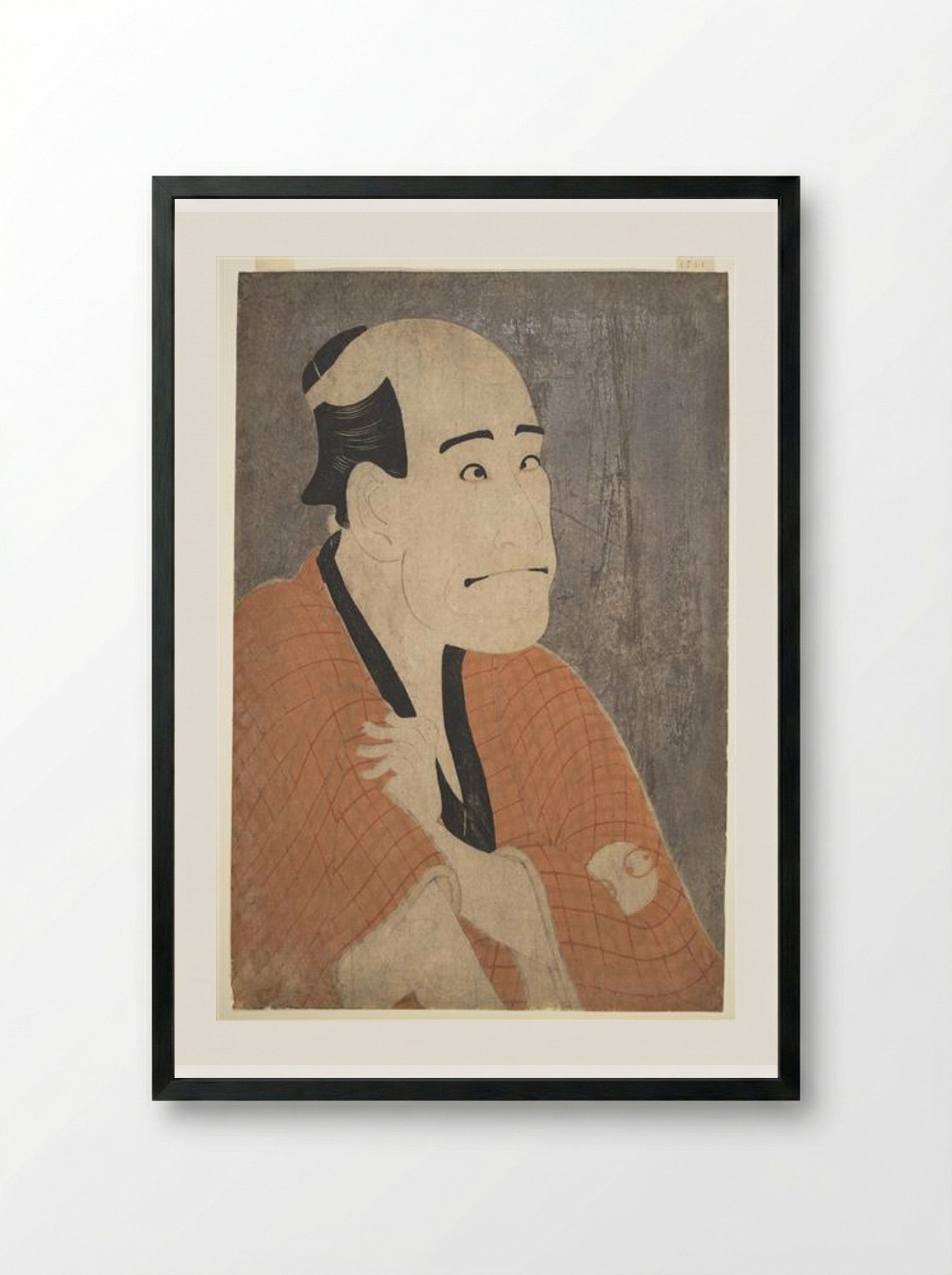 Arashi Ryūzō I as Ishibe Kinkichi - Tōshūsai Sharaku - Framed Print Black
