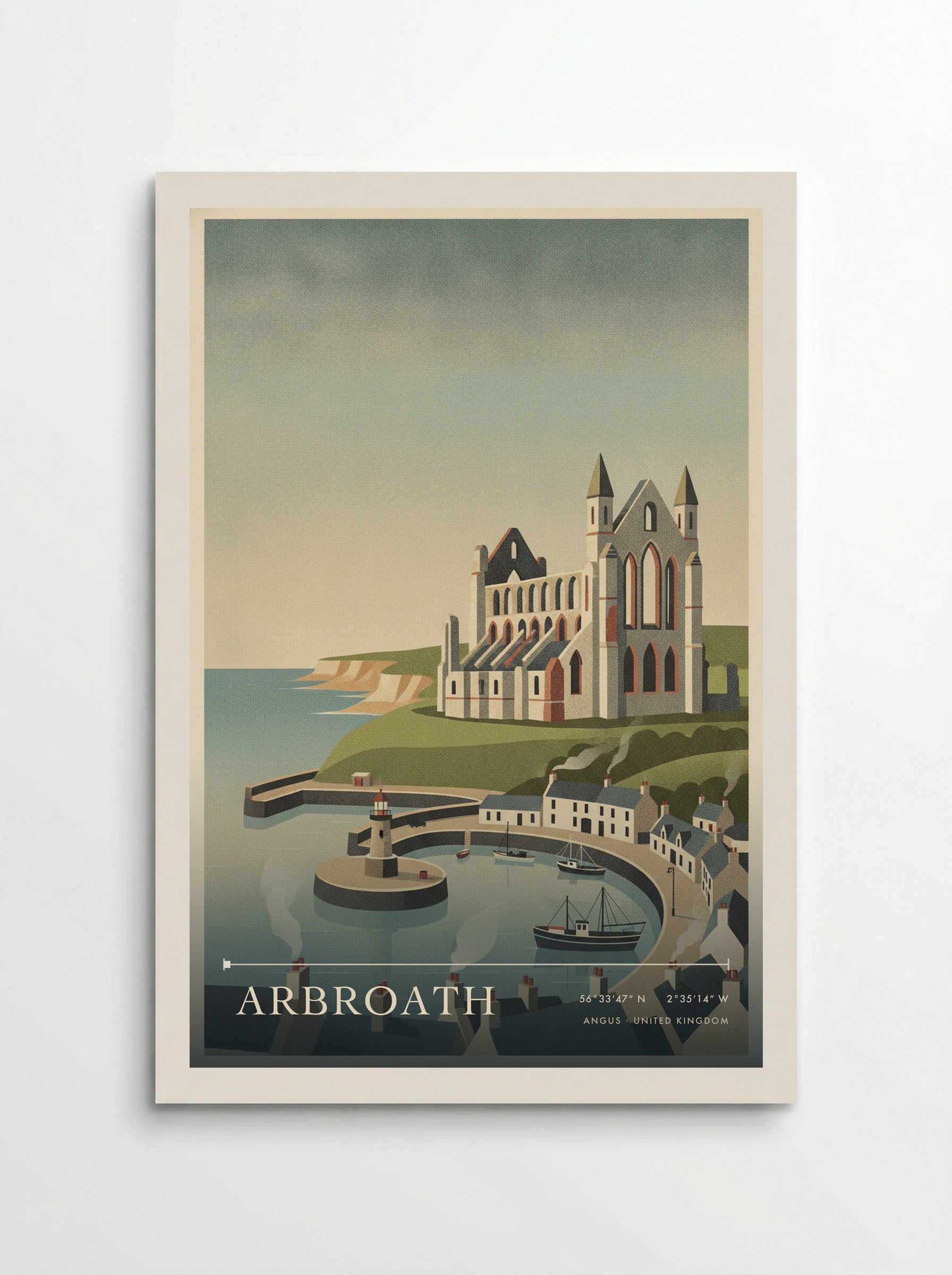 Arbroath Angus United Kingdom Travel Poster - Poster