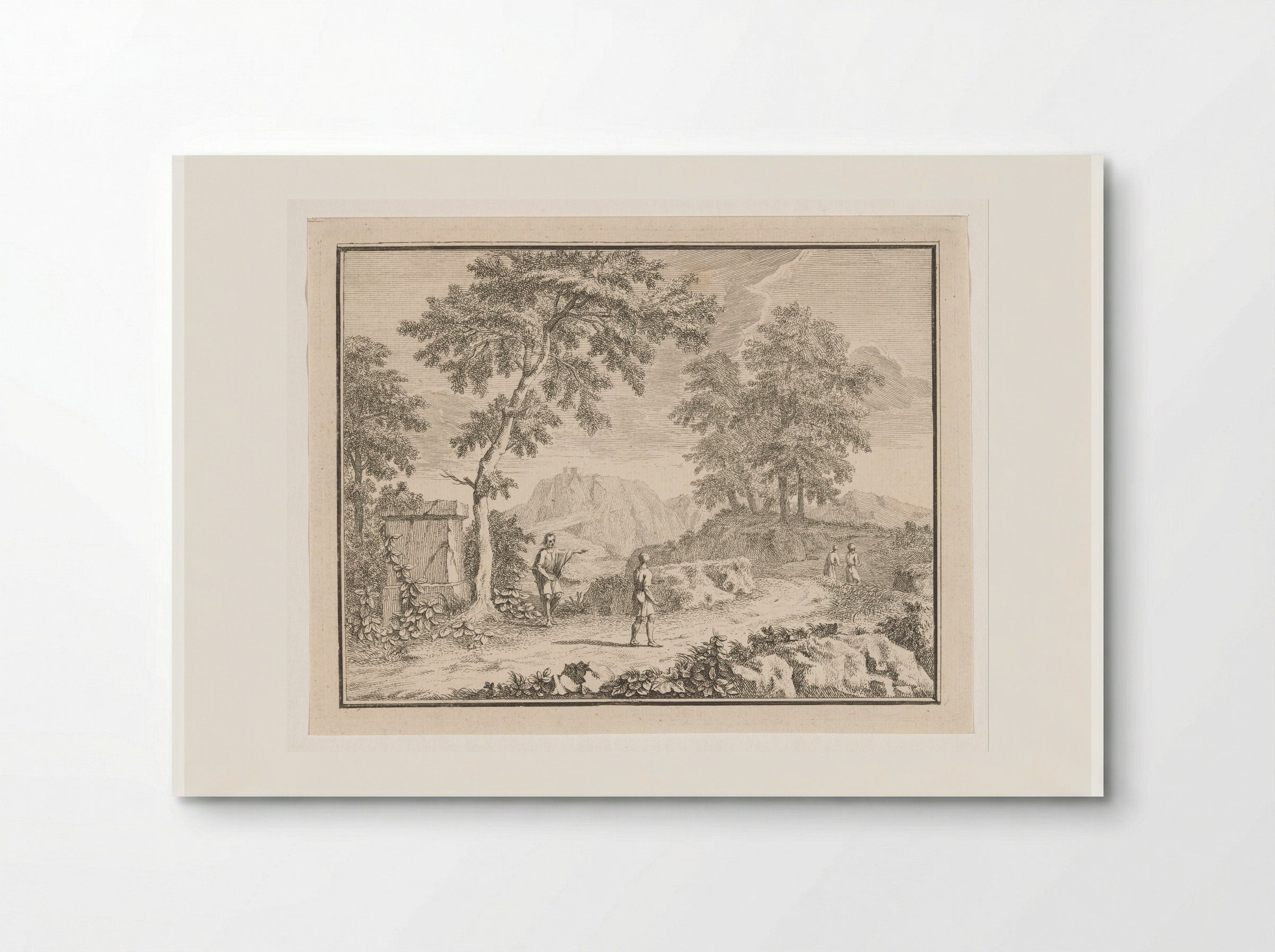 Arcadian Landscape with a Man Pointing the Way - Louis Fabritius Dubourg - Poster