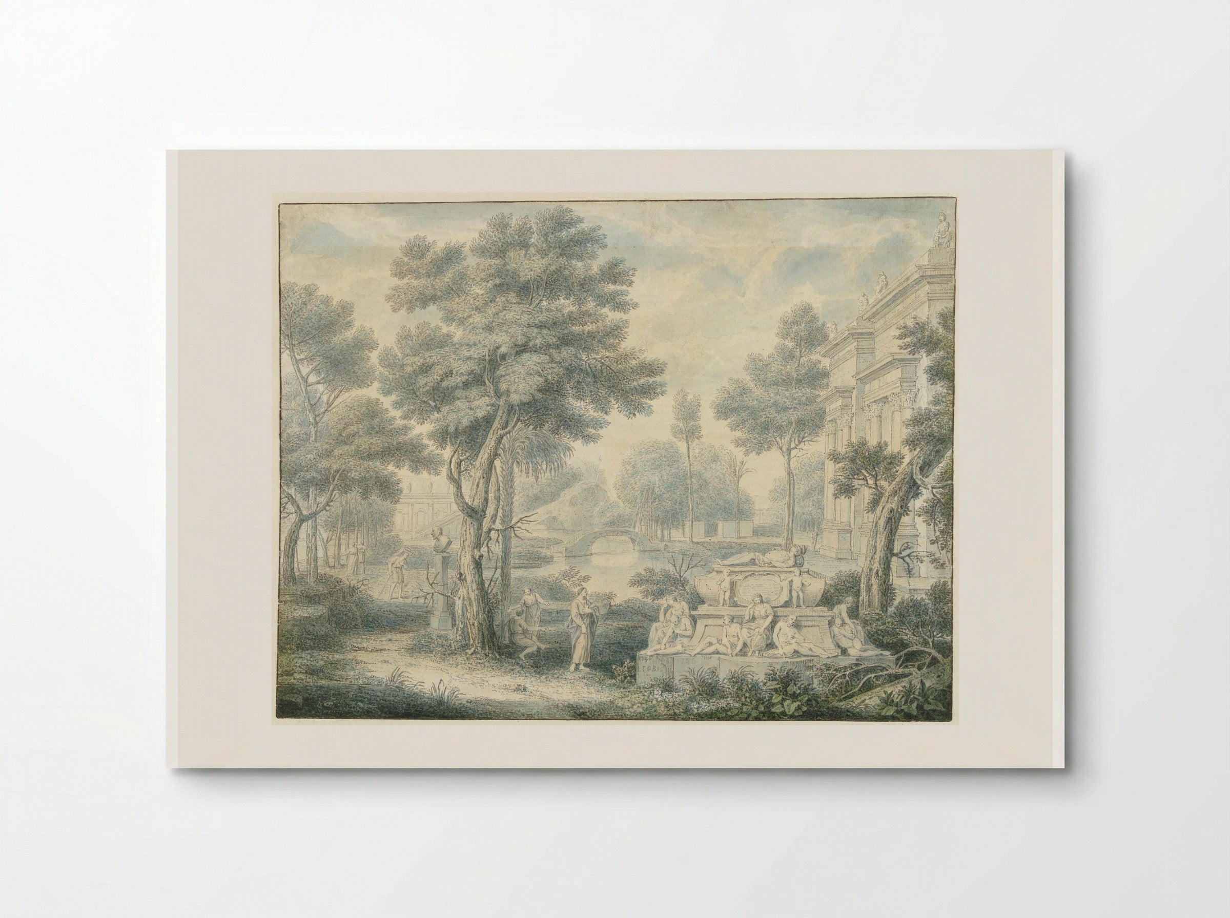 Arcadian Landscape with a Tomb - Louis Fabritius Dubourg - Poster
