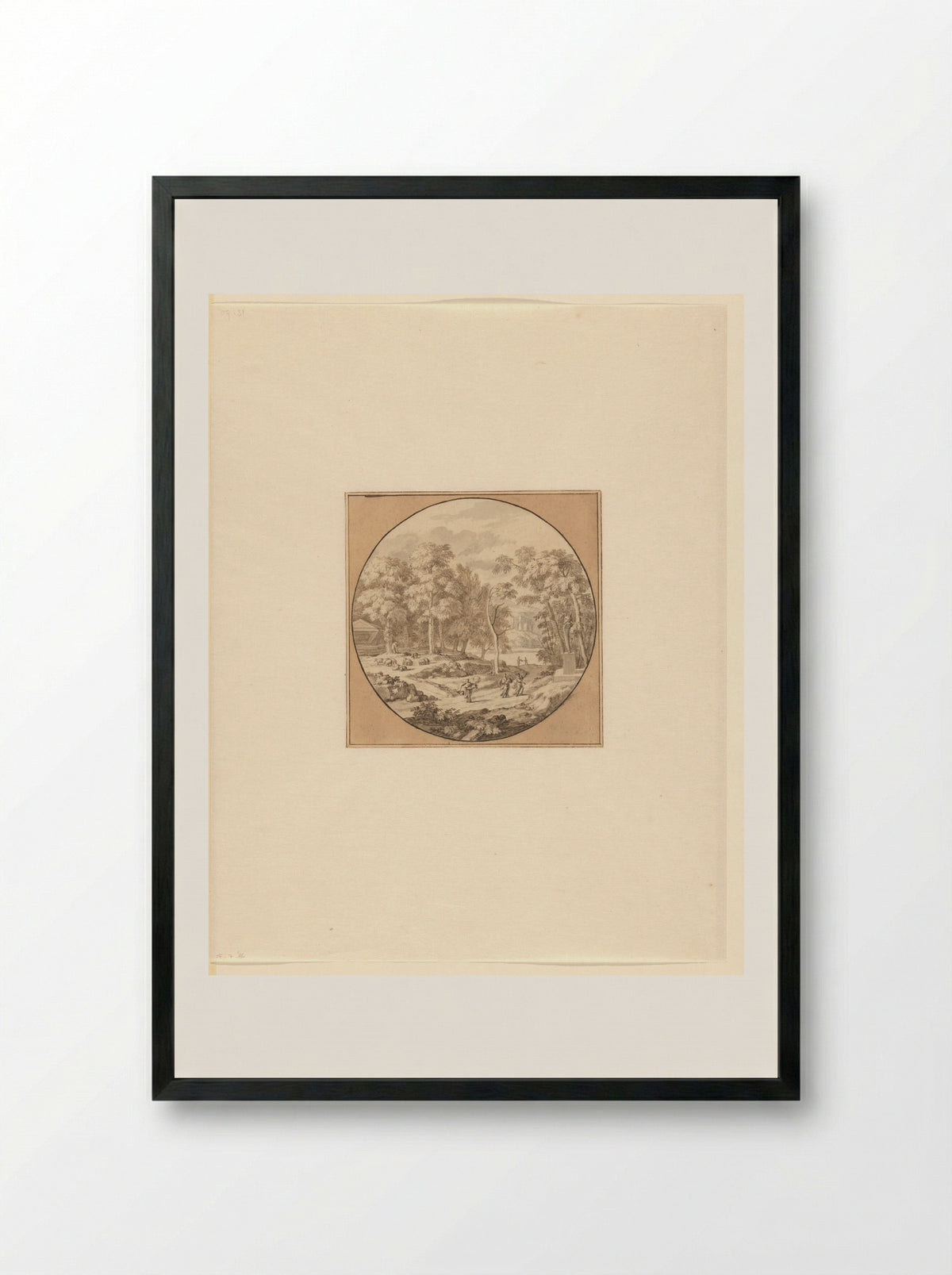 Arcadian Scene - Theodor Lubienitzki - Framed Print Black
