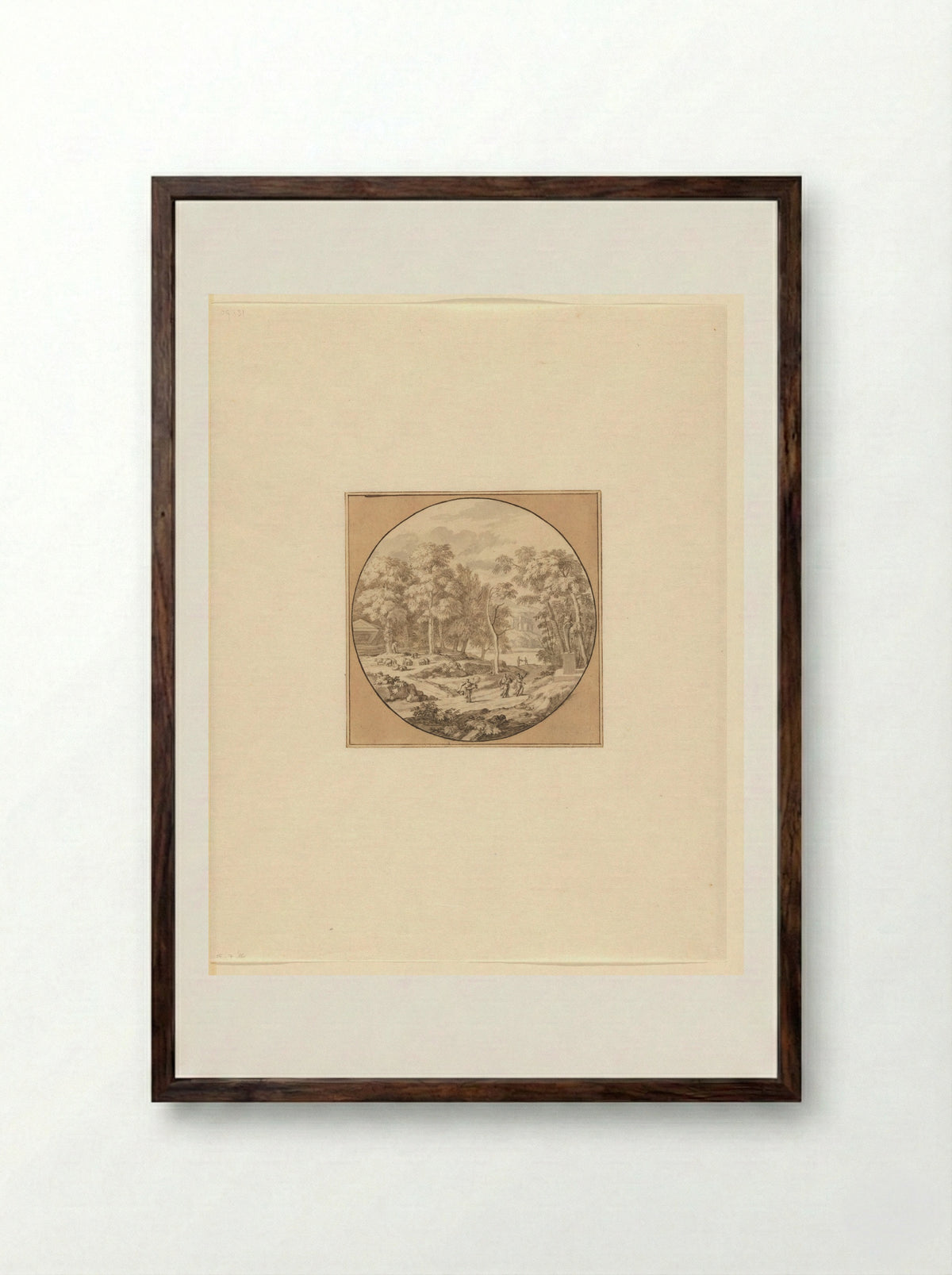 Arcadian Scene - Theodor Lubienitzki - Framed Print Dark Wood