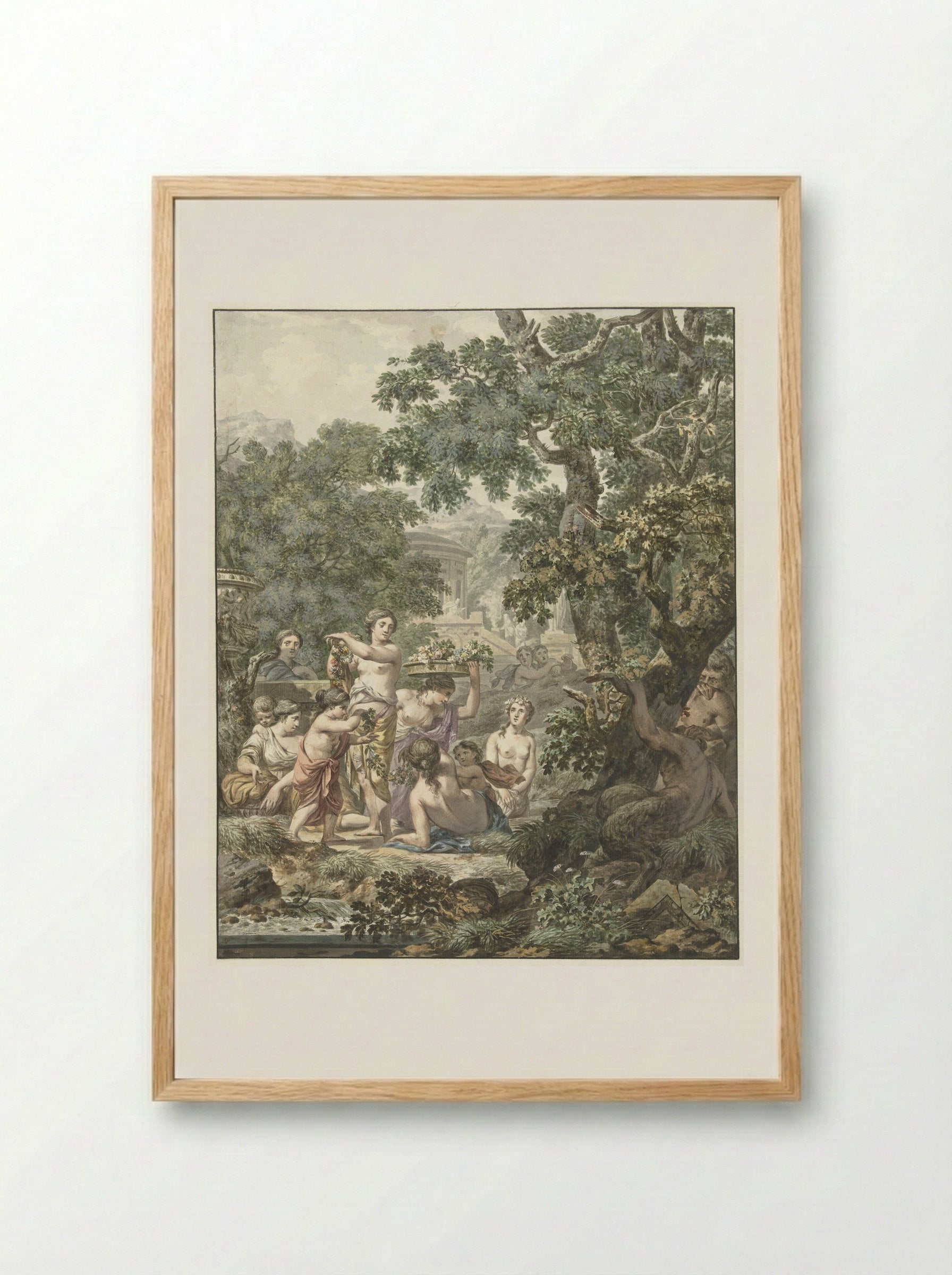 Arcadian Scene - Jean Grandjean - Framed Print Wood