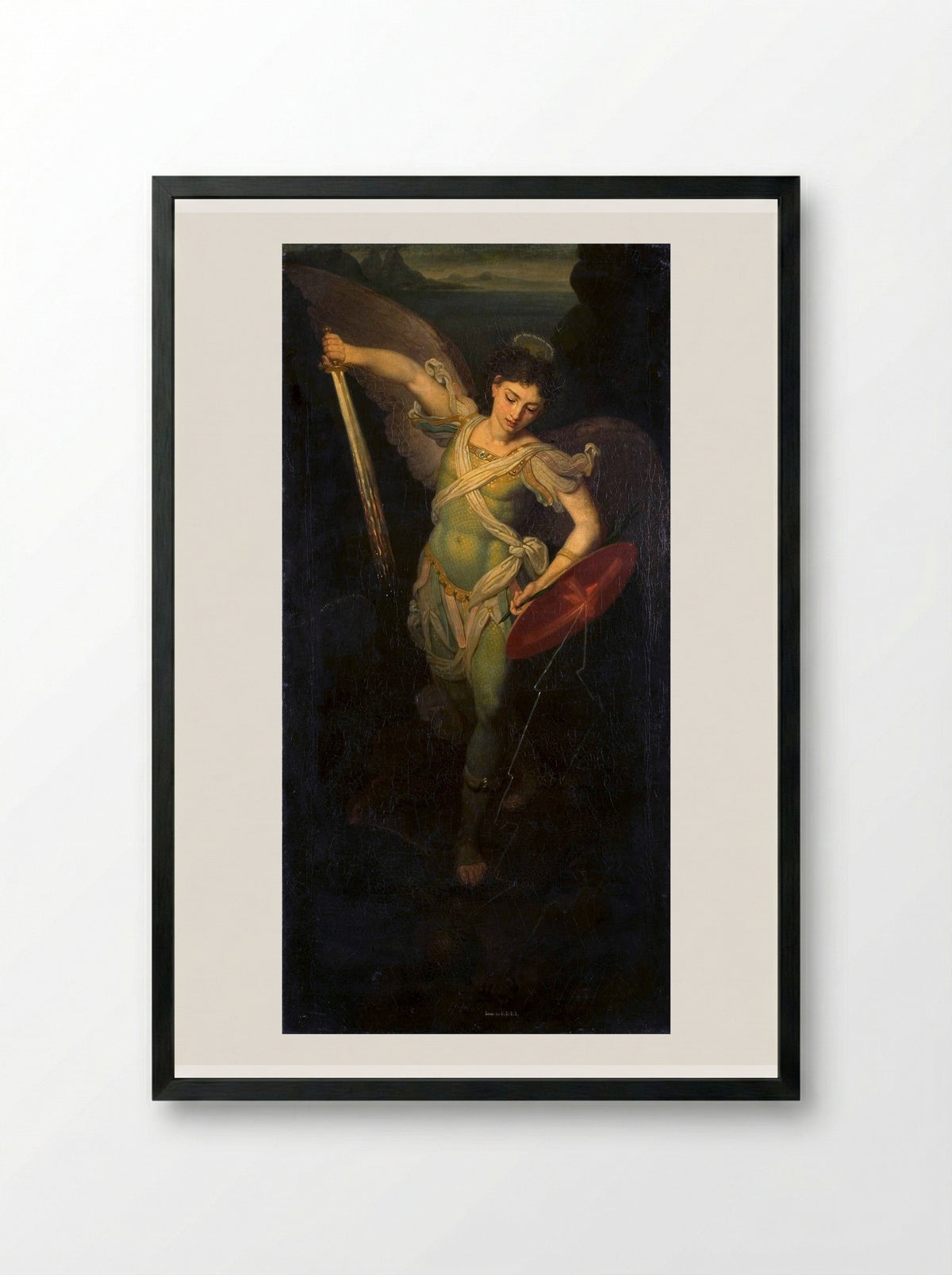 Archangel Michael - Vladimir Borovikovsky - Framed Print Black