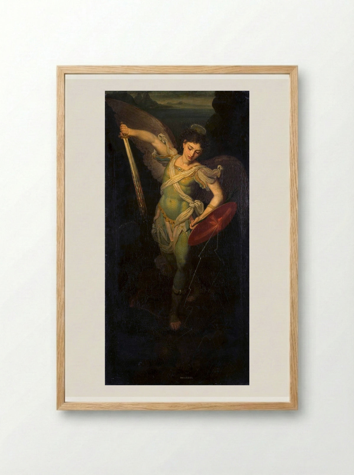 Archangel Michael - Vladimir Borovikovsky - Framed Print Wood