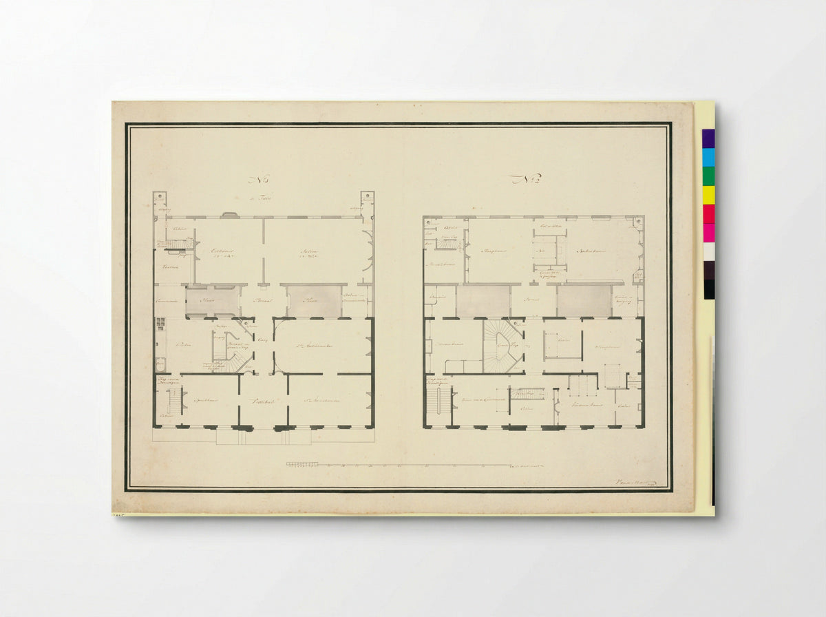 Architectural Design for Huis Kops, Haarlem - Abraham van der Hart - Poster