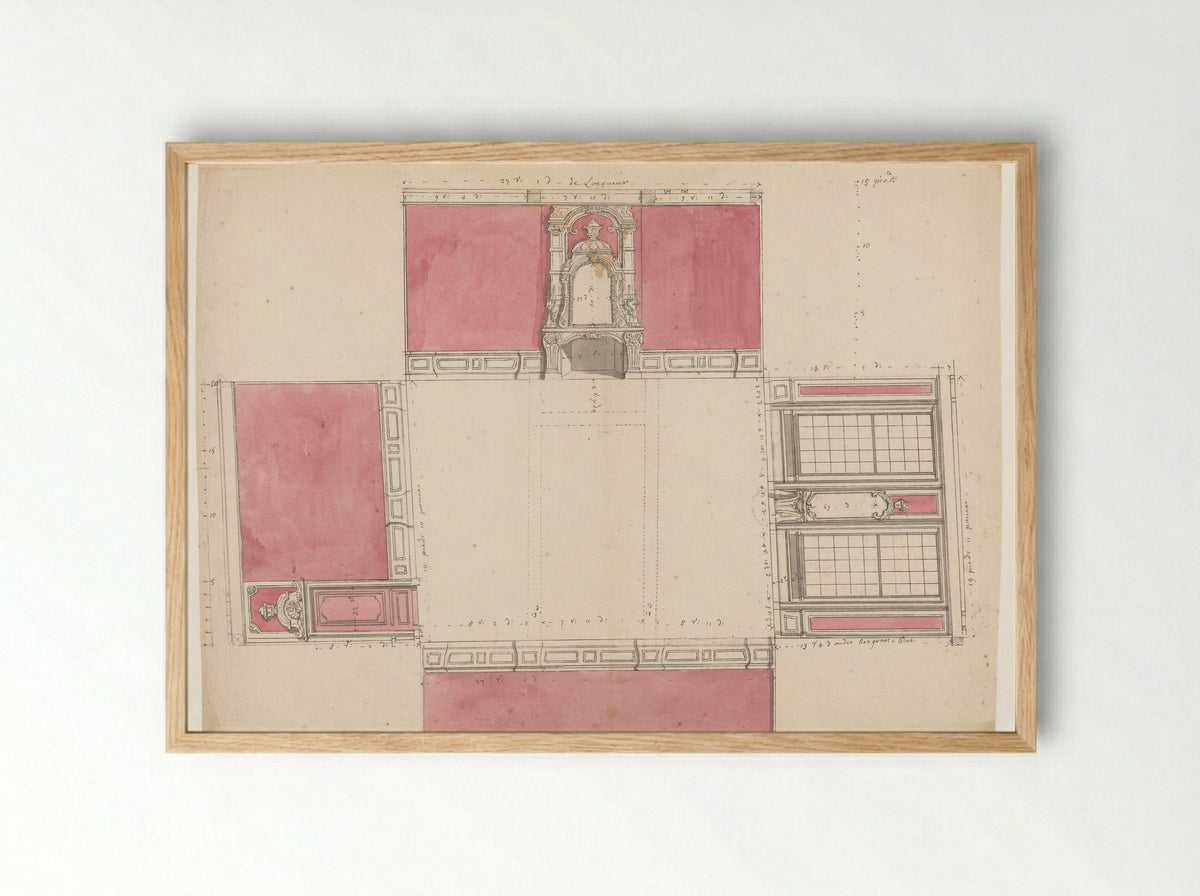Architectural Study of Room Walls - Jan Brandes - Framed Print Wood