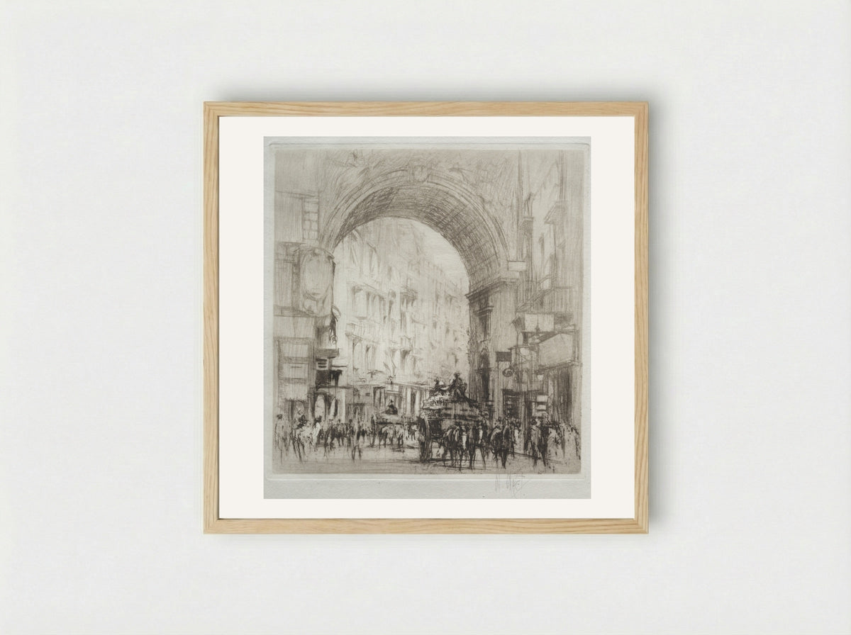 Arco San Carlo, Naples - William Walcot - Framed Print Wood