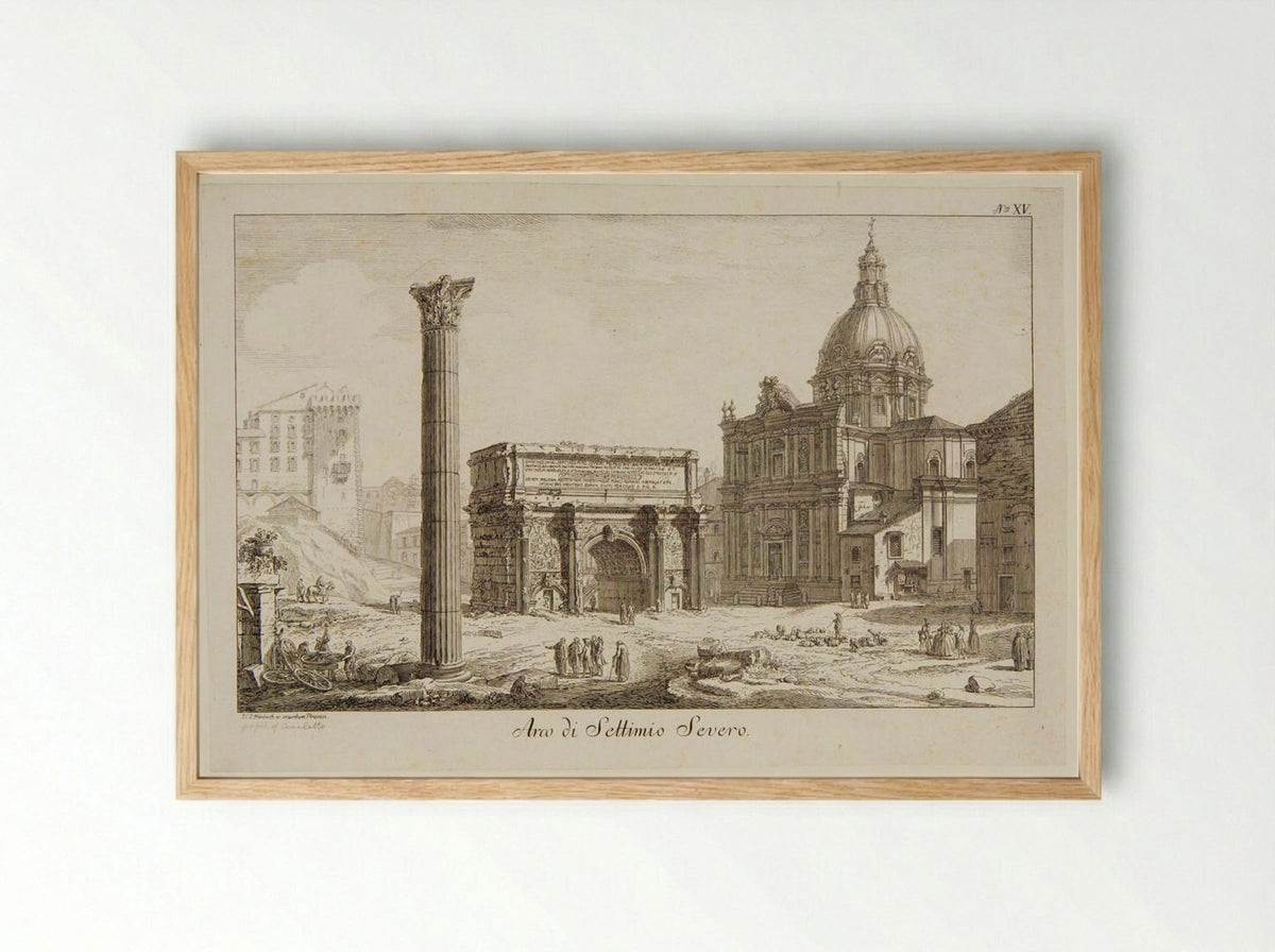 Arco di Settimio Severo - Johann Christian Jacob Friedrich - Framed Print Wood