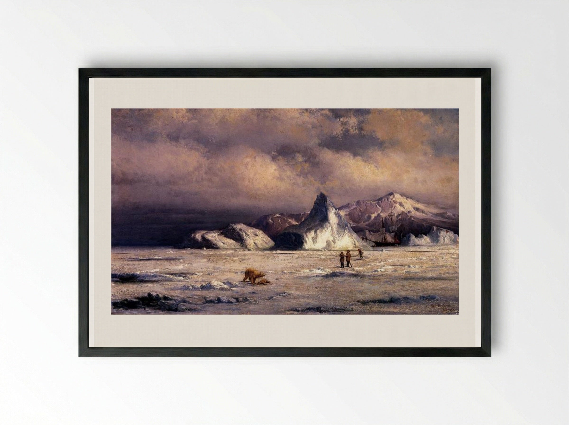 Arctic Invaders - William Bradford - Framed Print Black