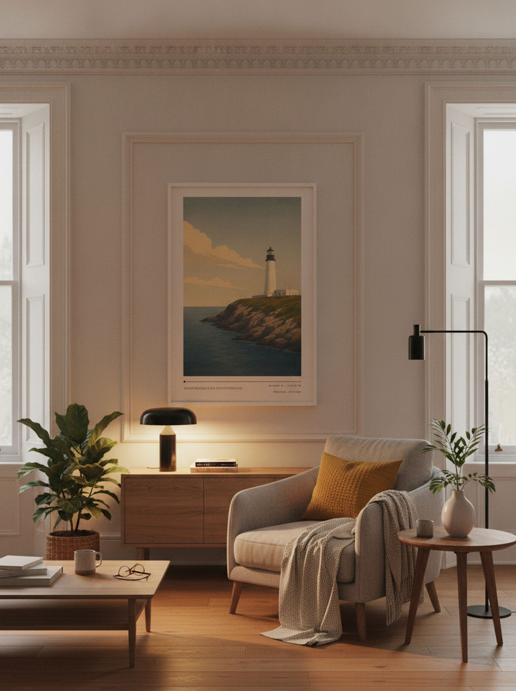 Ardnamurchan Lighthouse Travel Poster Artwork - Lifestyle